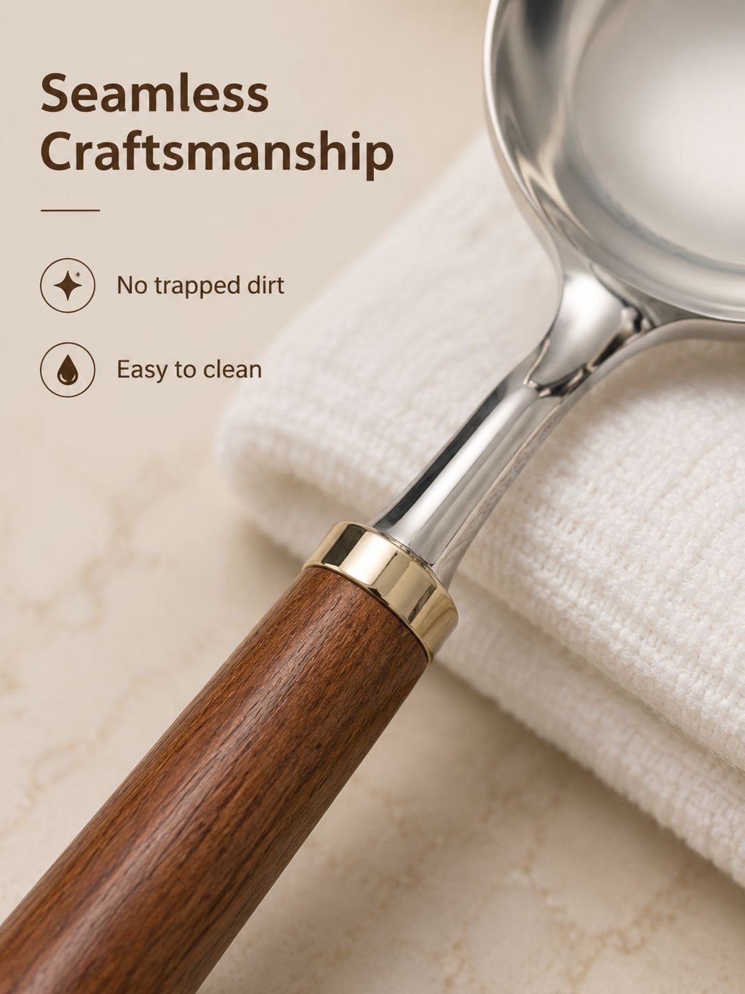 Stainless Steel Walnut Wood Spoon