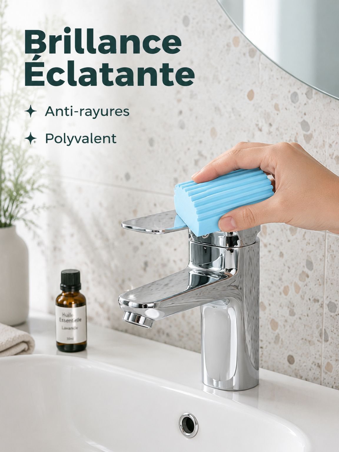 Éponge de nettoyage polyvalente en coton