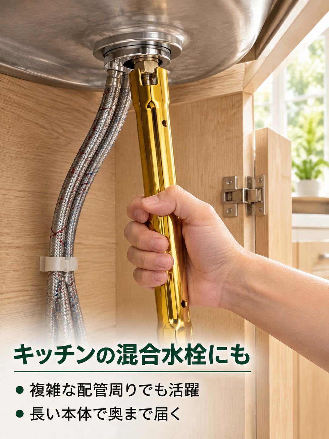 キッチン・バス用多機能ソケット六角レンチ工具
