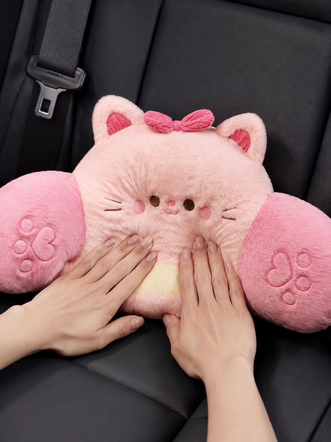 Cute plush cushion set for car seat