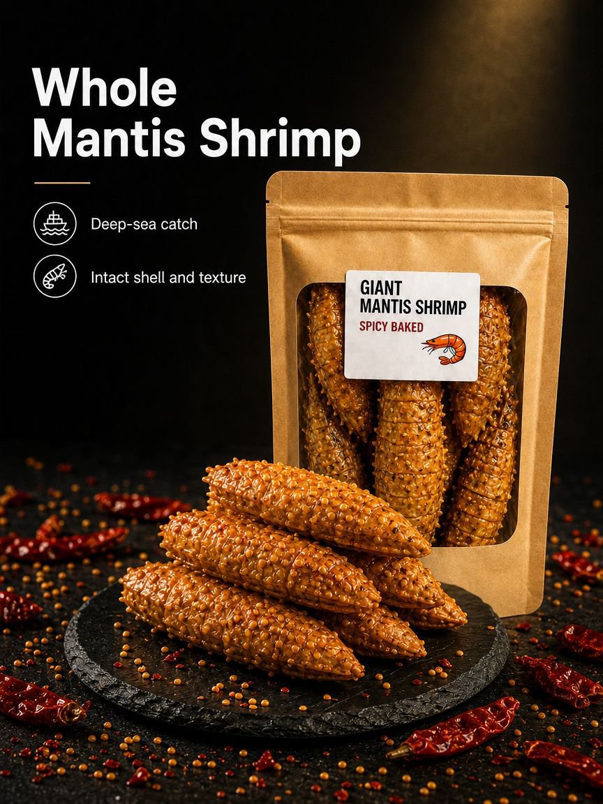Crispy Savory Ready-to-Eat Mantis Shrimp