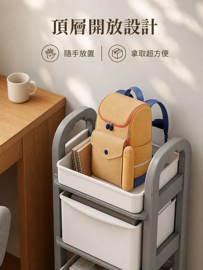 多用途帶輪收納架