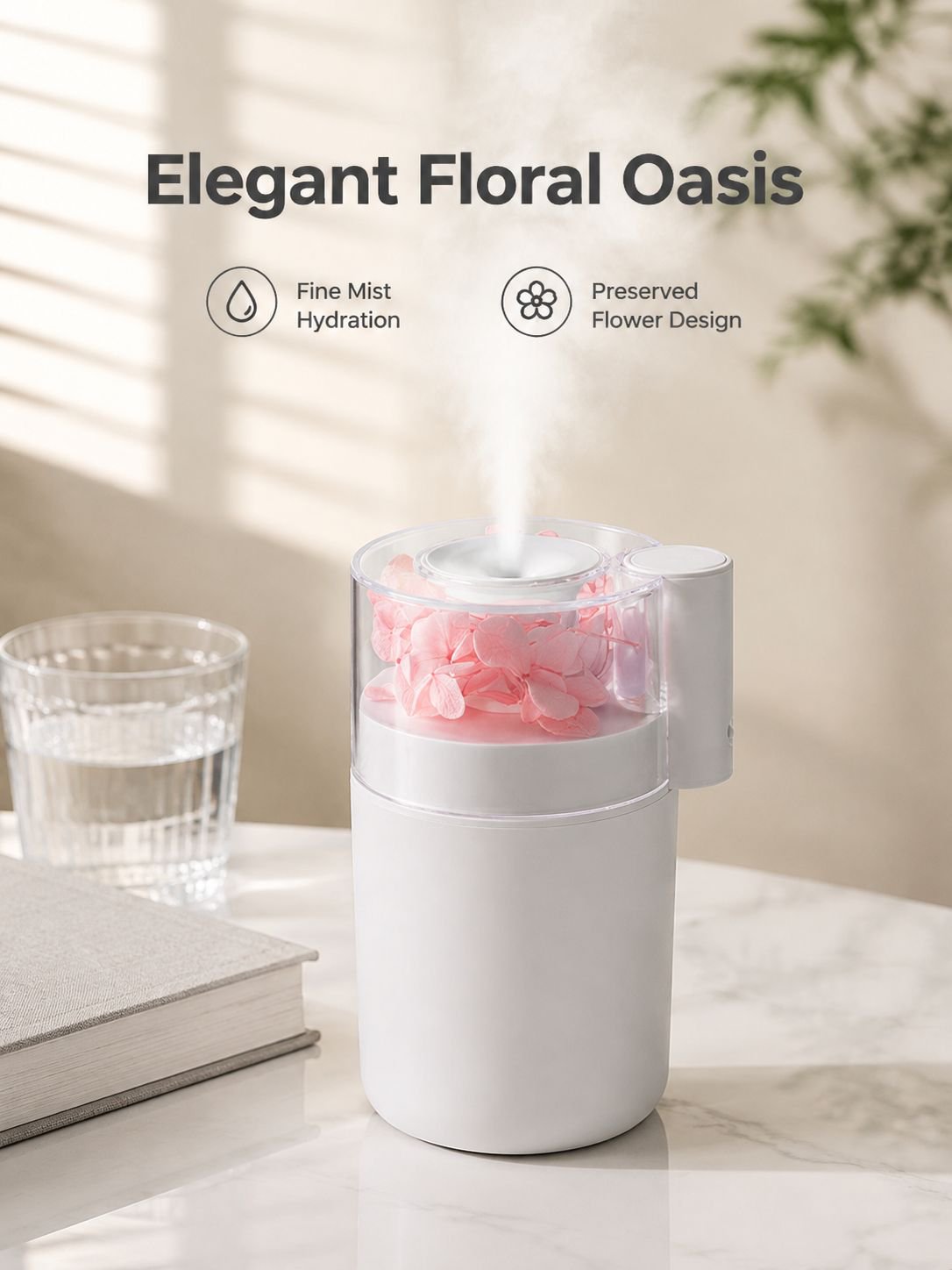 Home & Car USB Portable Eternal Flower Air Humidifier