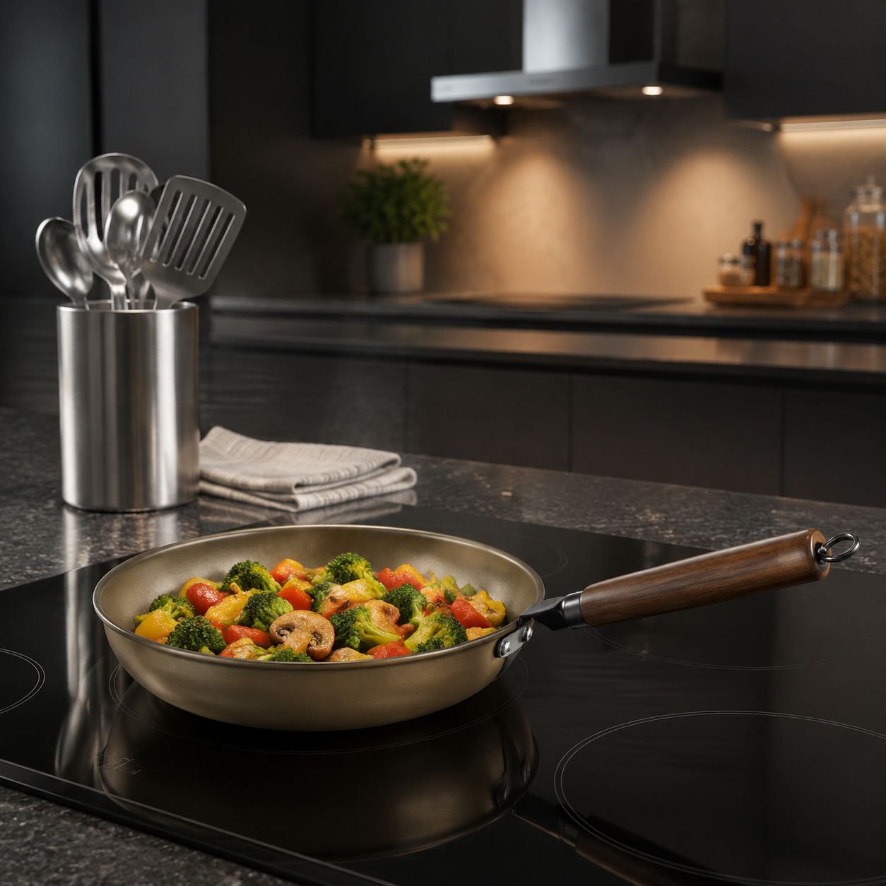 Royalstar Premium Pan with food cooked evenly