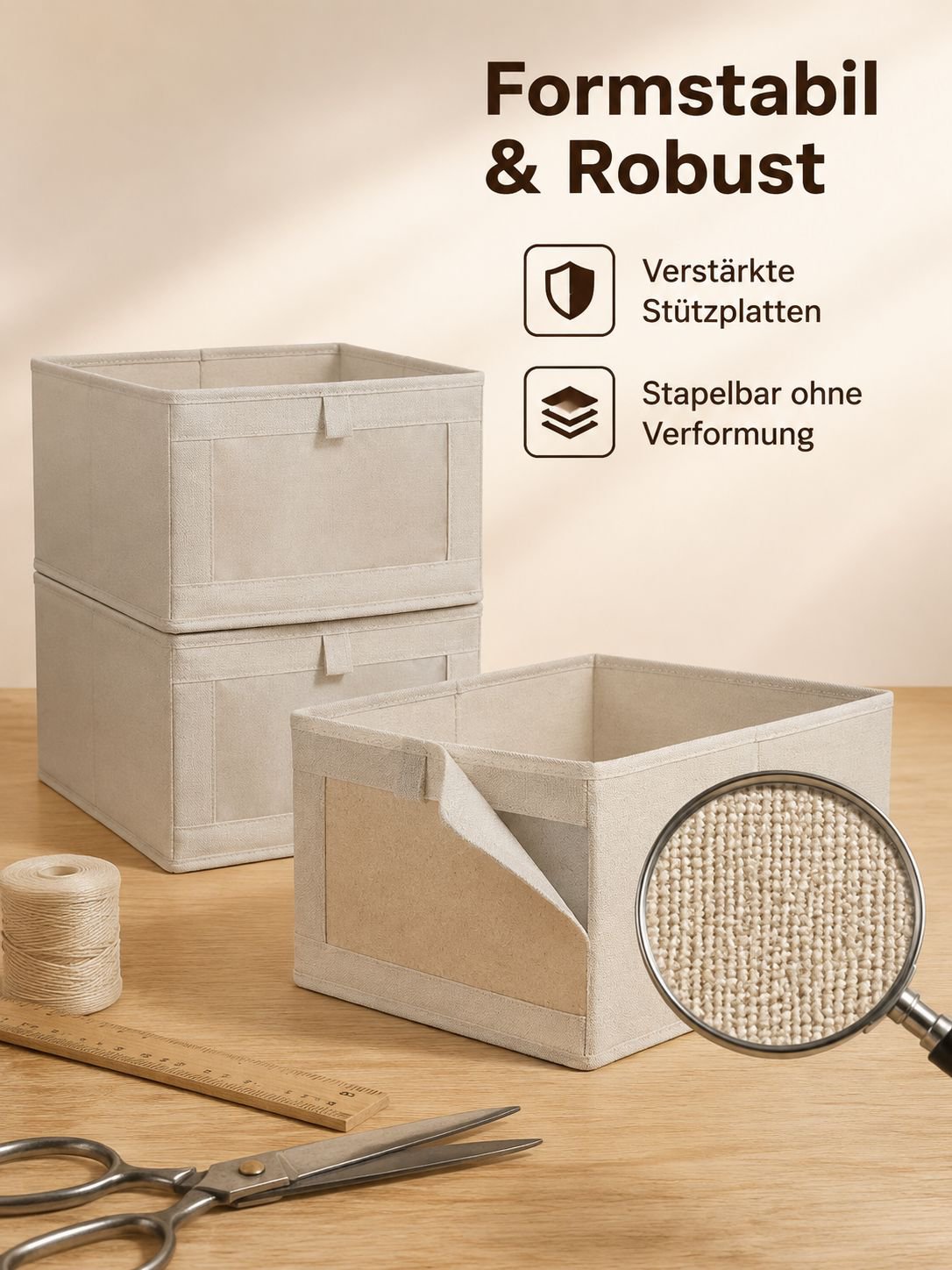 Stilvolle faltbare Textilbox für Kleidung und Aufbewahrung
