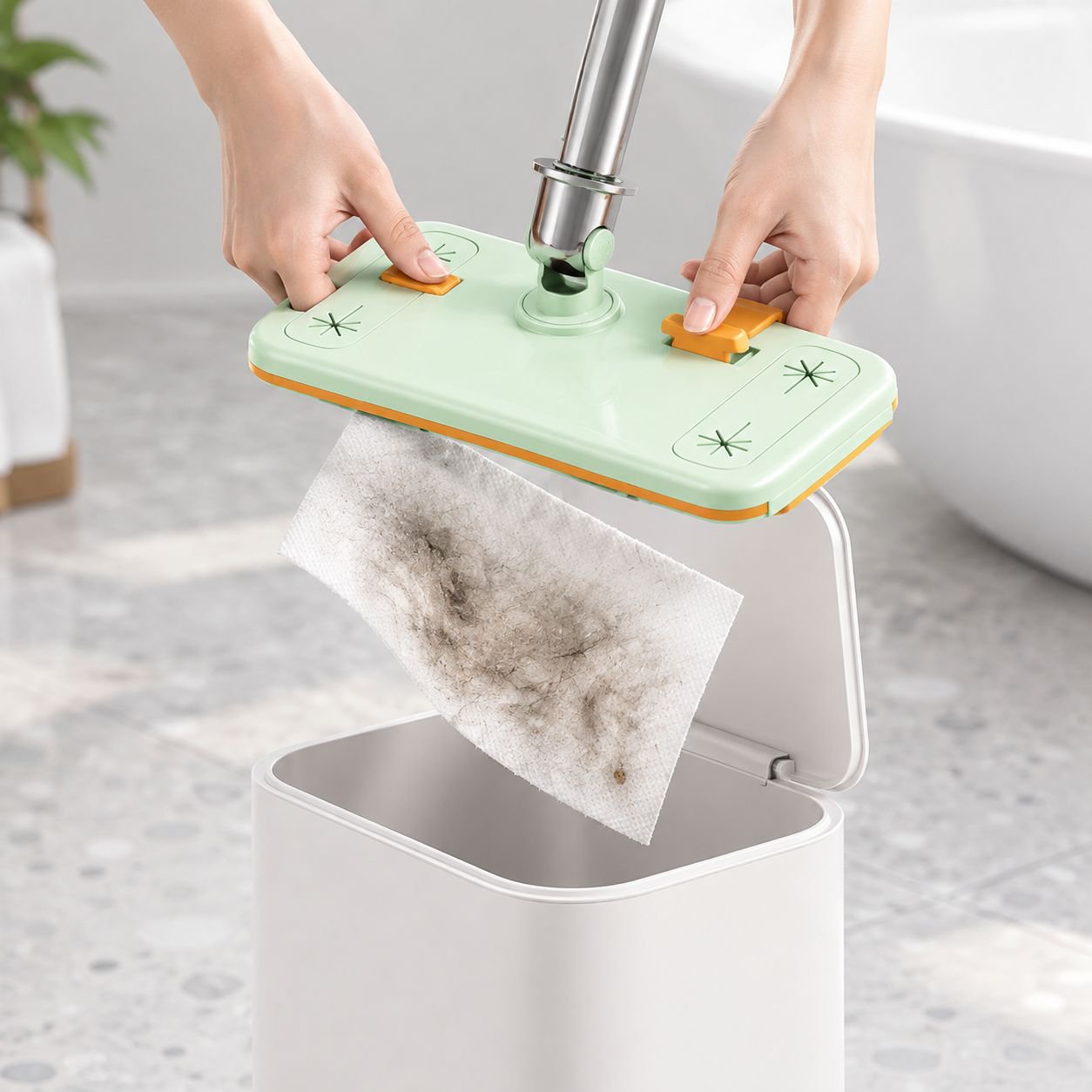 繰り返し使えるハンディモップ