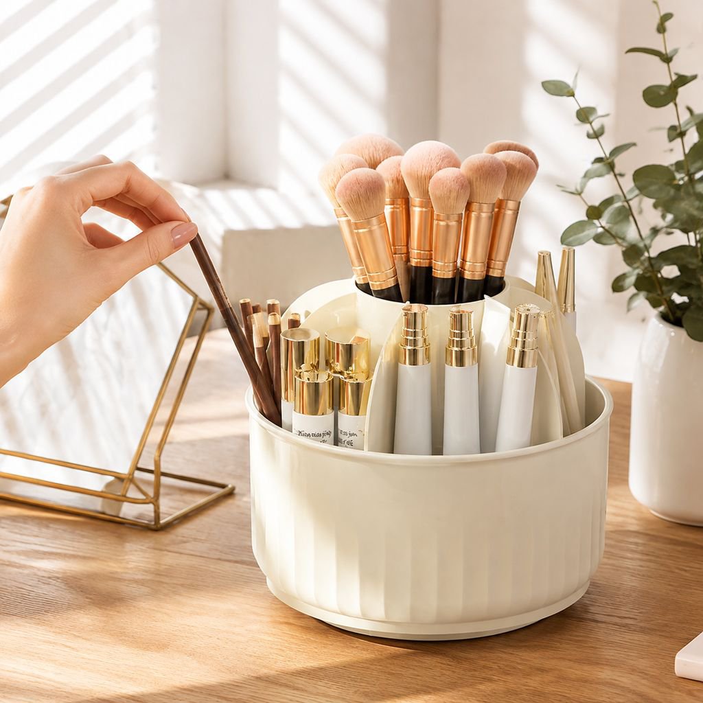 Modern and stylish makeup storage box design