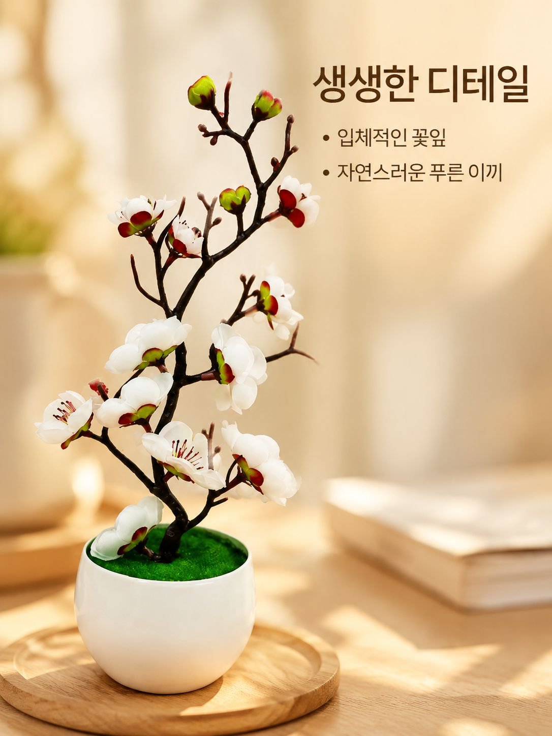 인조 납매 가짜 꽃 장식 화분