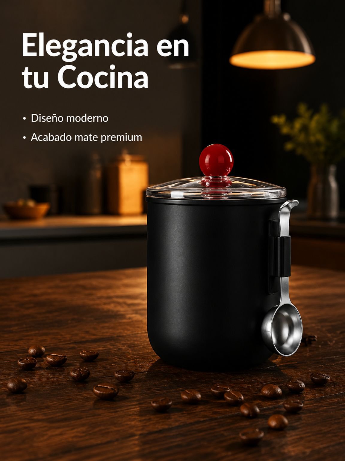 Recipiente para almacenar granos de café