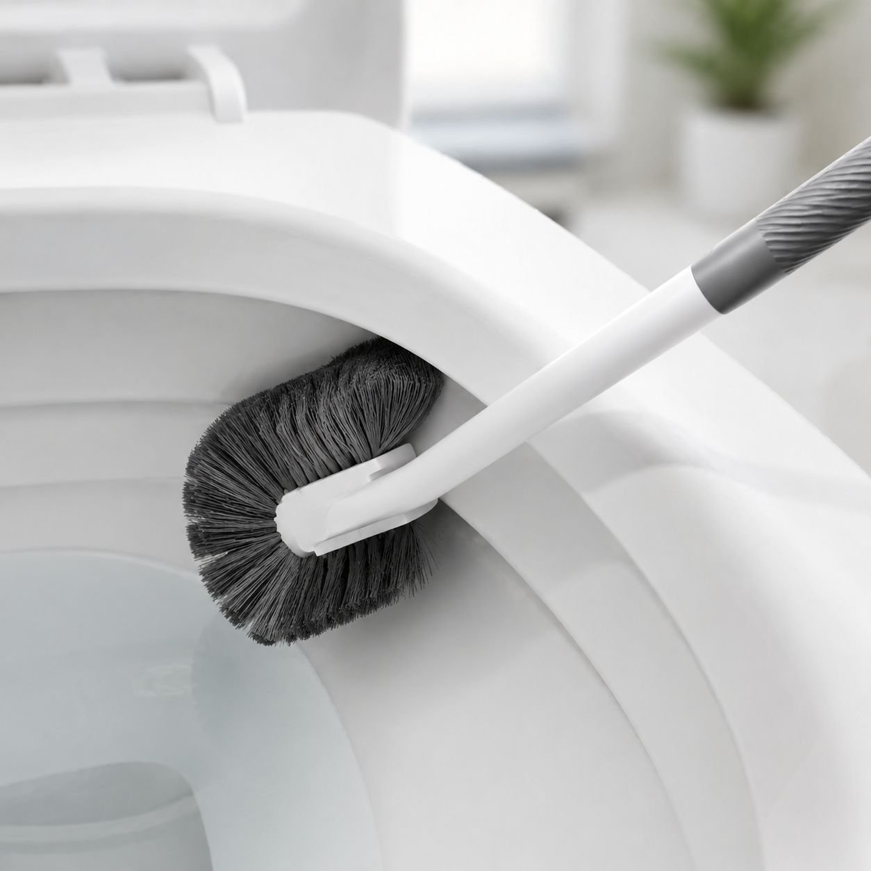 Cepillo de inodoro de mango largo y suave, tipo de pared, kit de herramientas de limpieza para baño