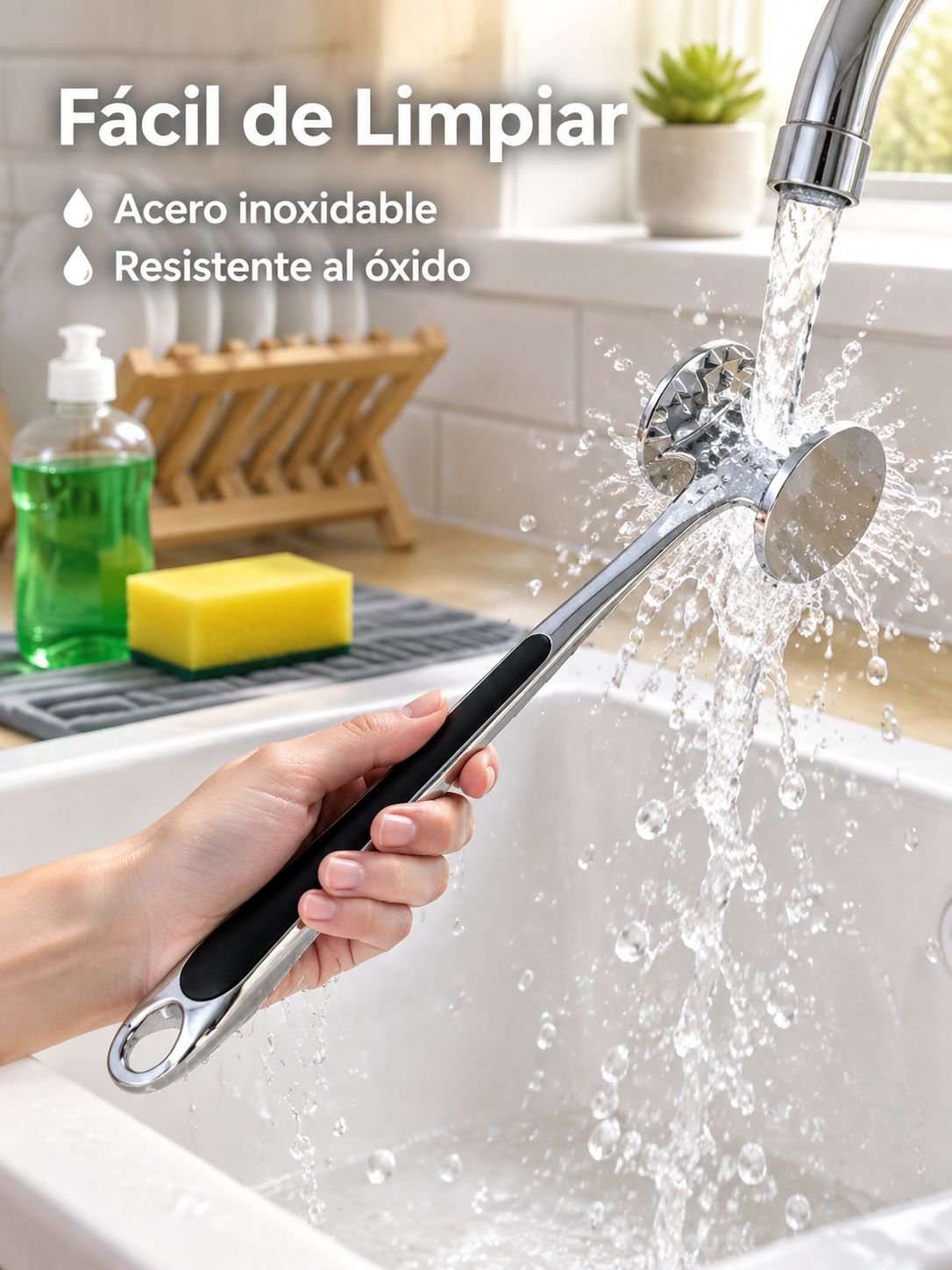 Herramienta de cocina: martillo ablandador de carne de acero inoxidable doble cara