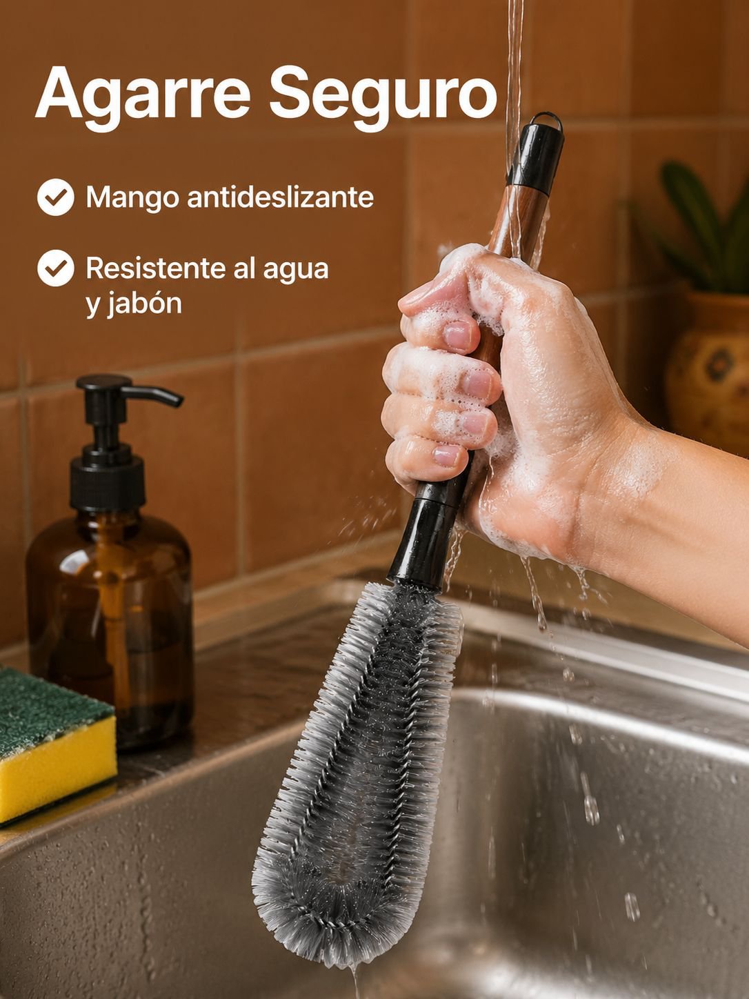 Cepillo para botellas de agua 2 en 1