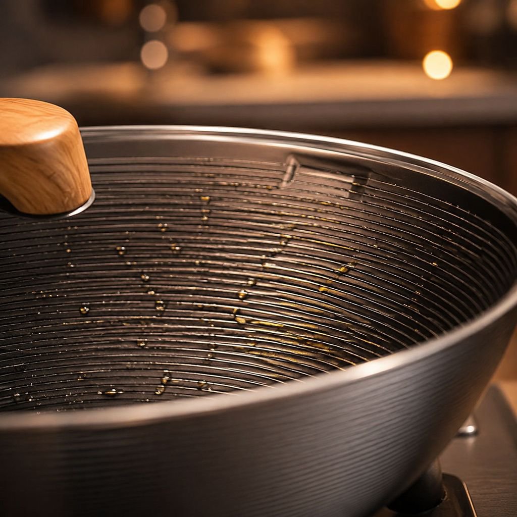 Cooking eggs on small iron flat frying pan