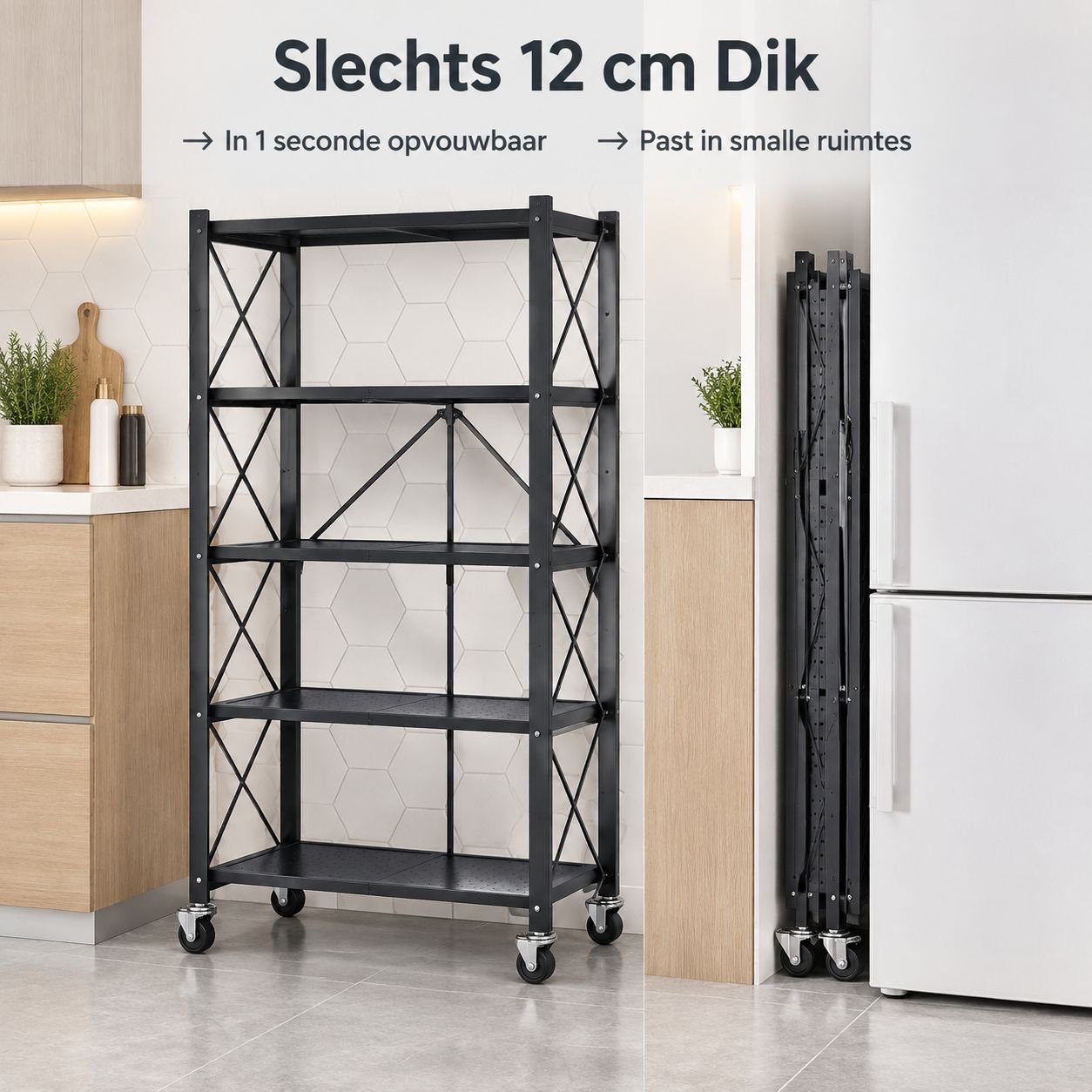 Bazhou factory kitchen supplies installation-free folding kitchen storage rack home microwave oven s