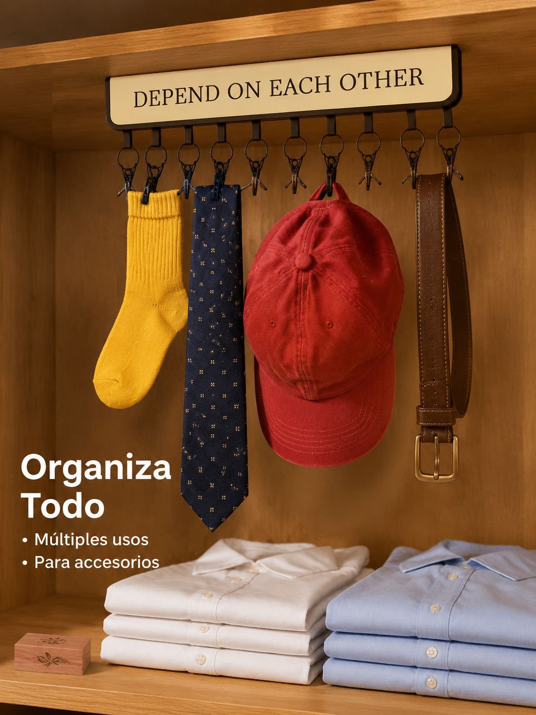 Tendedero autoadhesivo para armario, colgador multifuncional de ropa, sombreros y calcetines
