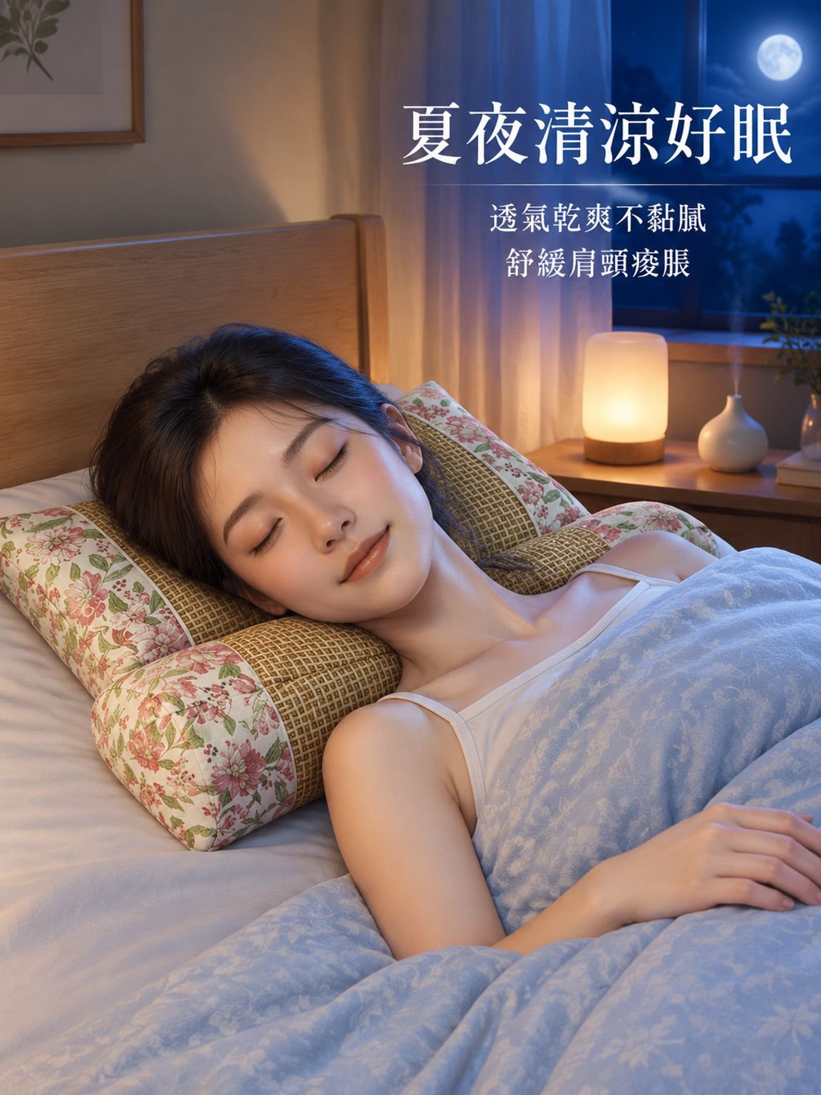 草本藤席枕頭