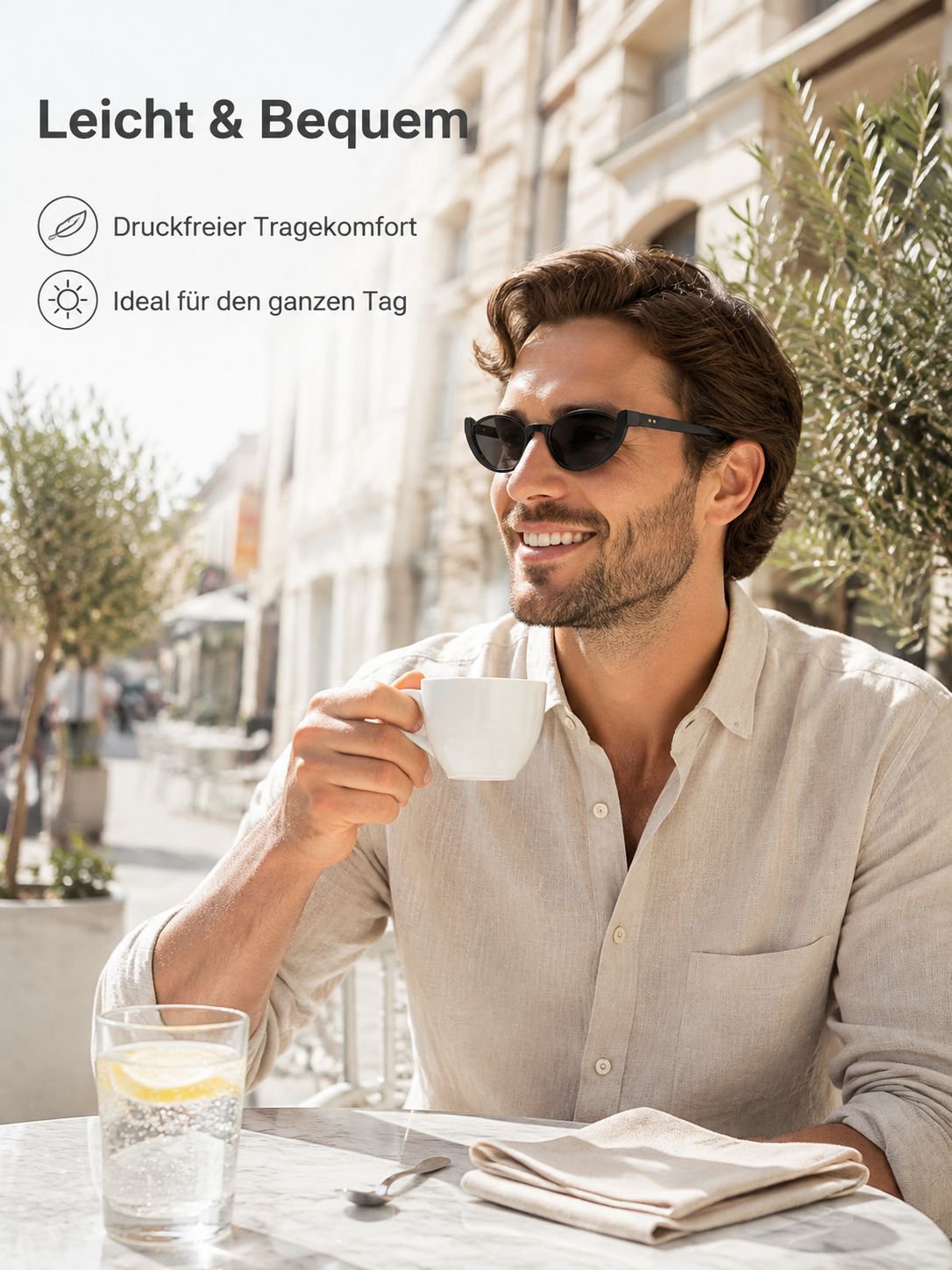 Halb-Rahmen Sonnenbrille mit individuellem Stil