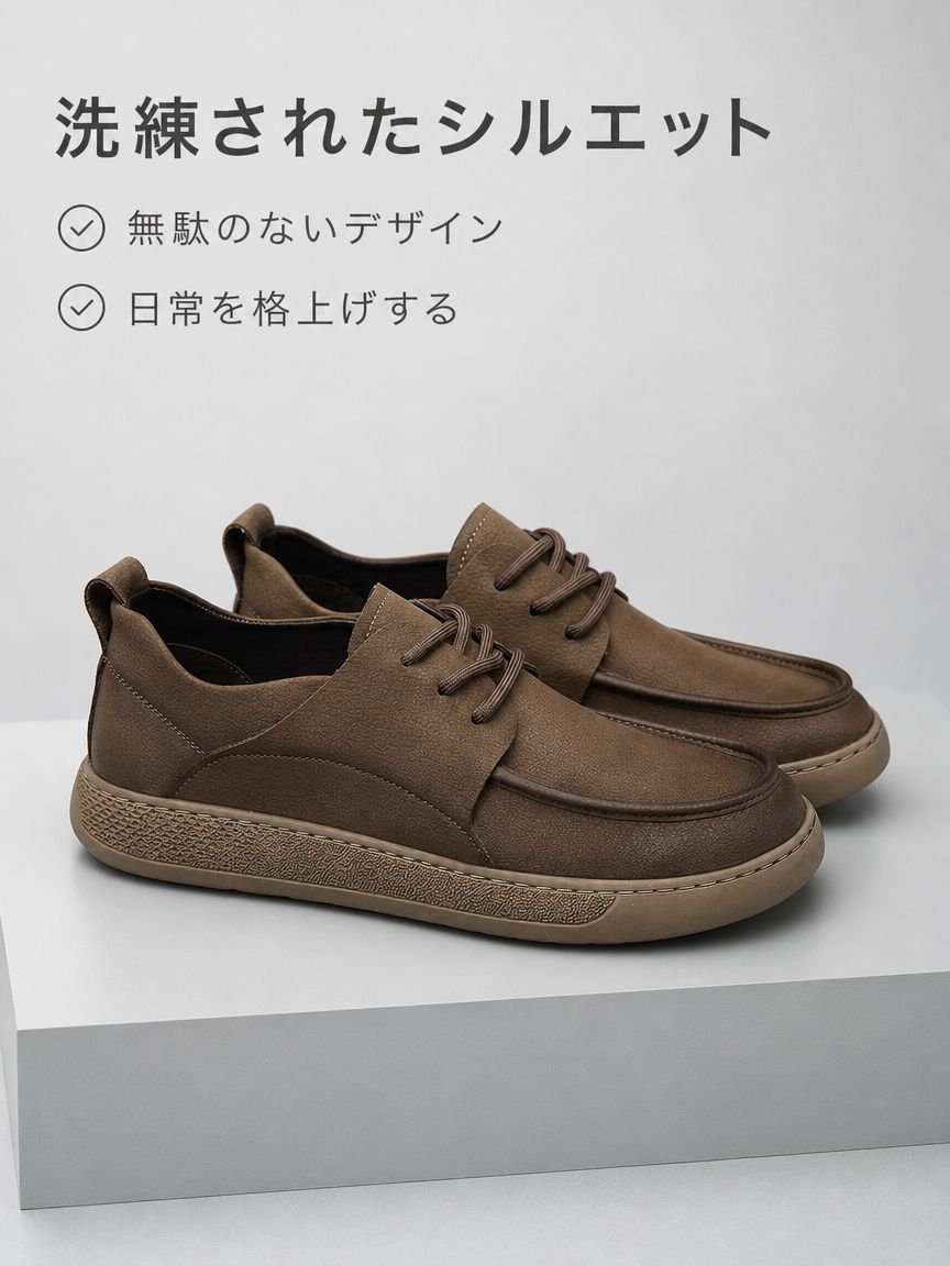 メンズ本革通気性ソフトソールカジュアルシューズ トレンド万能メンズシューズ