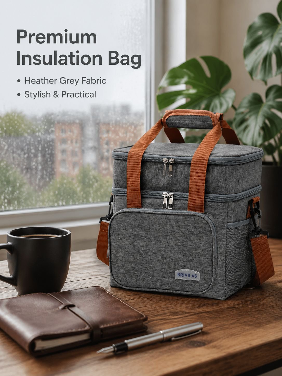 Outdoor große Kapazität Doppel-Schicht Isoliertasche Eistasche Lunchbag