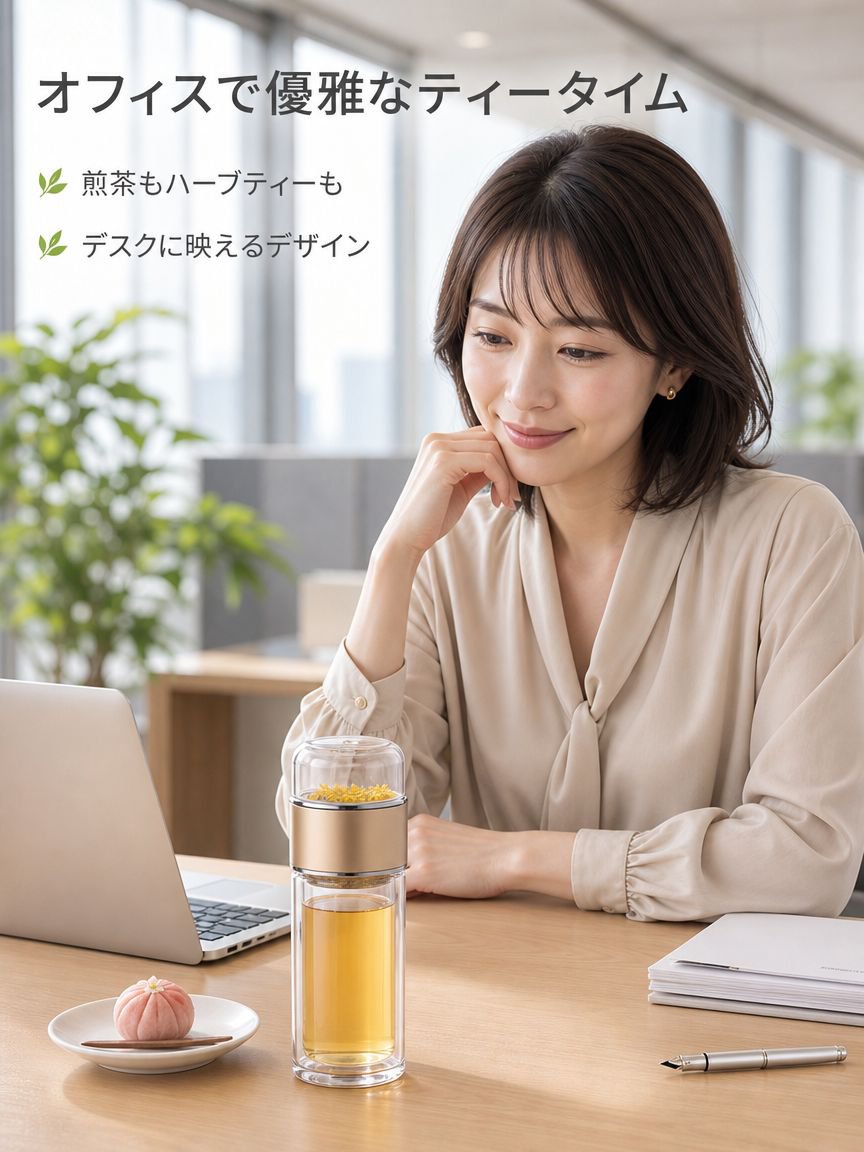 透明な携帯用ティーカップ