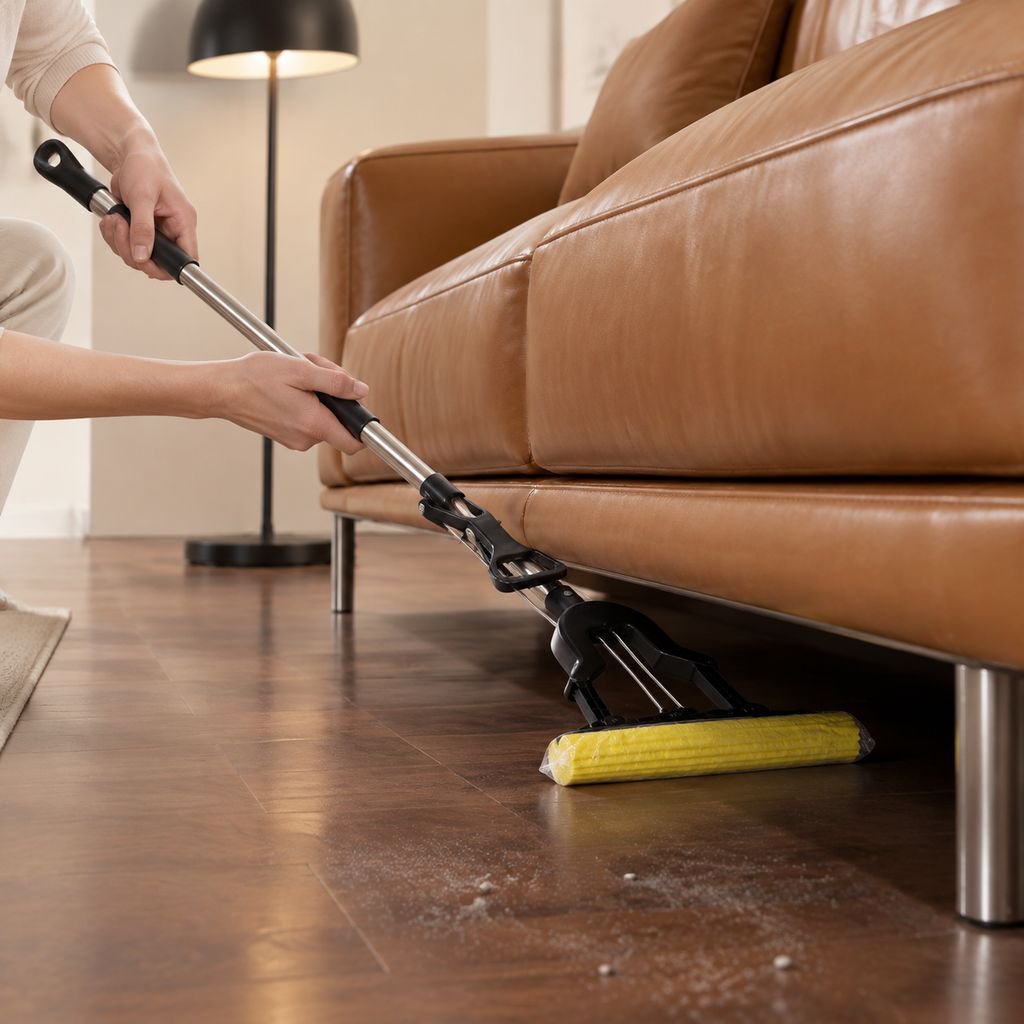 Collapsible Sponge Mop with Extendable Stainless Steel Handle
