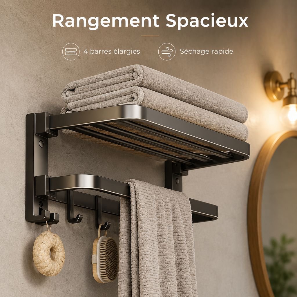 Porte-serviettes sans perçage