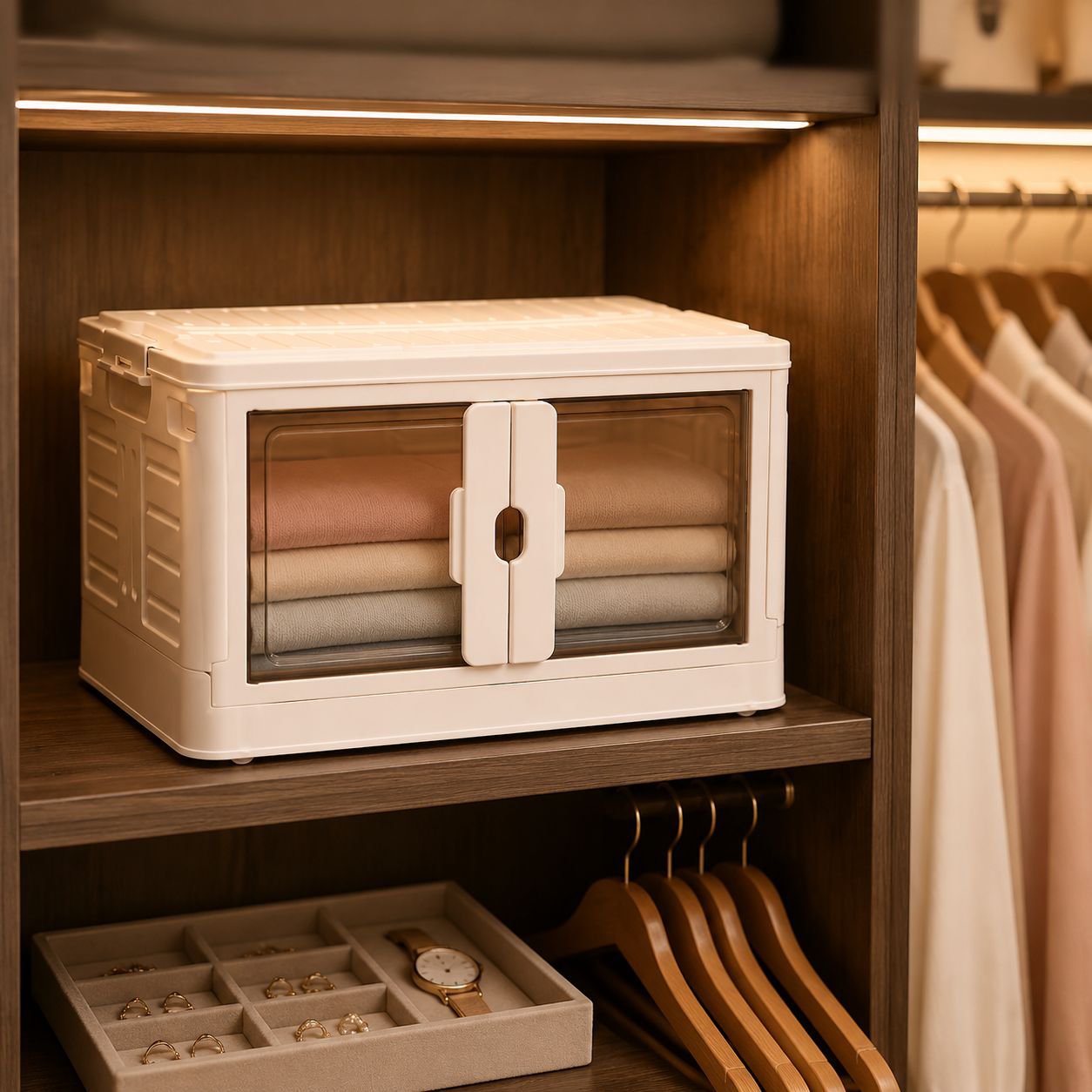 Multi-Functional Foldable Storage Container for Home