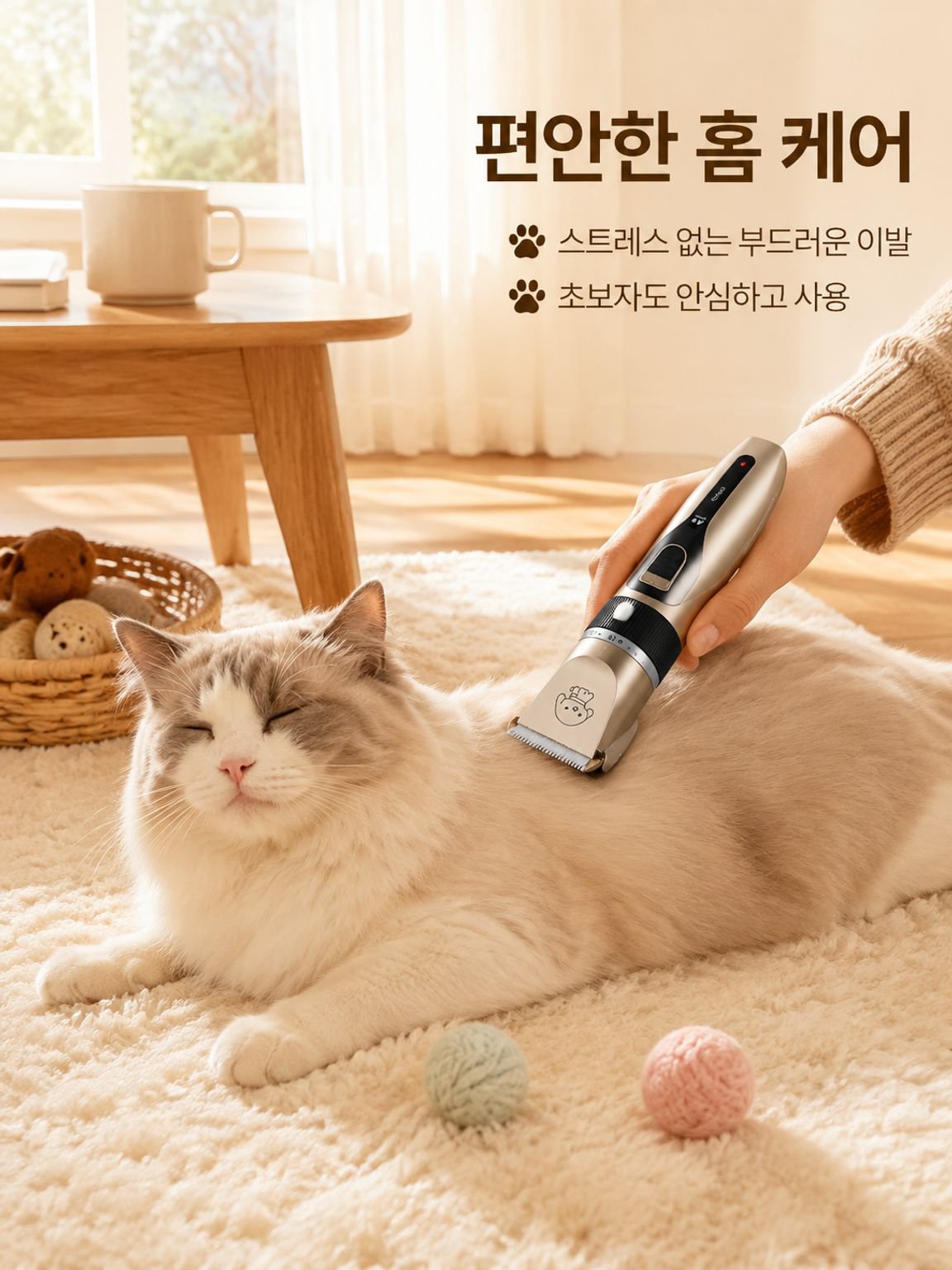 애완동물 전용 이발기-피부 손상 없이 털 엉킴 방지