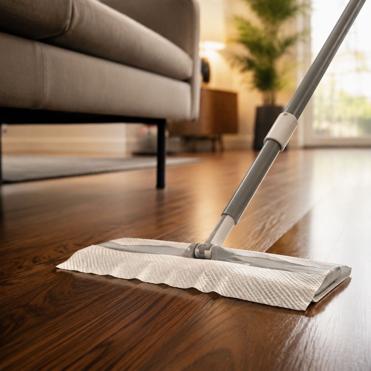 Disposable static sheets picking up pet hair