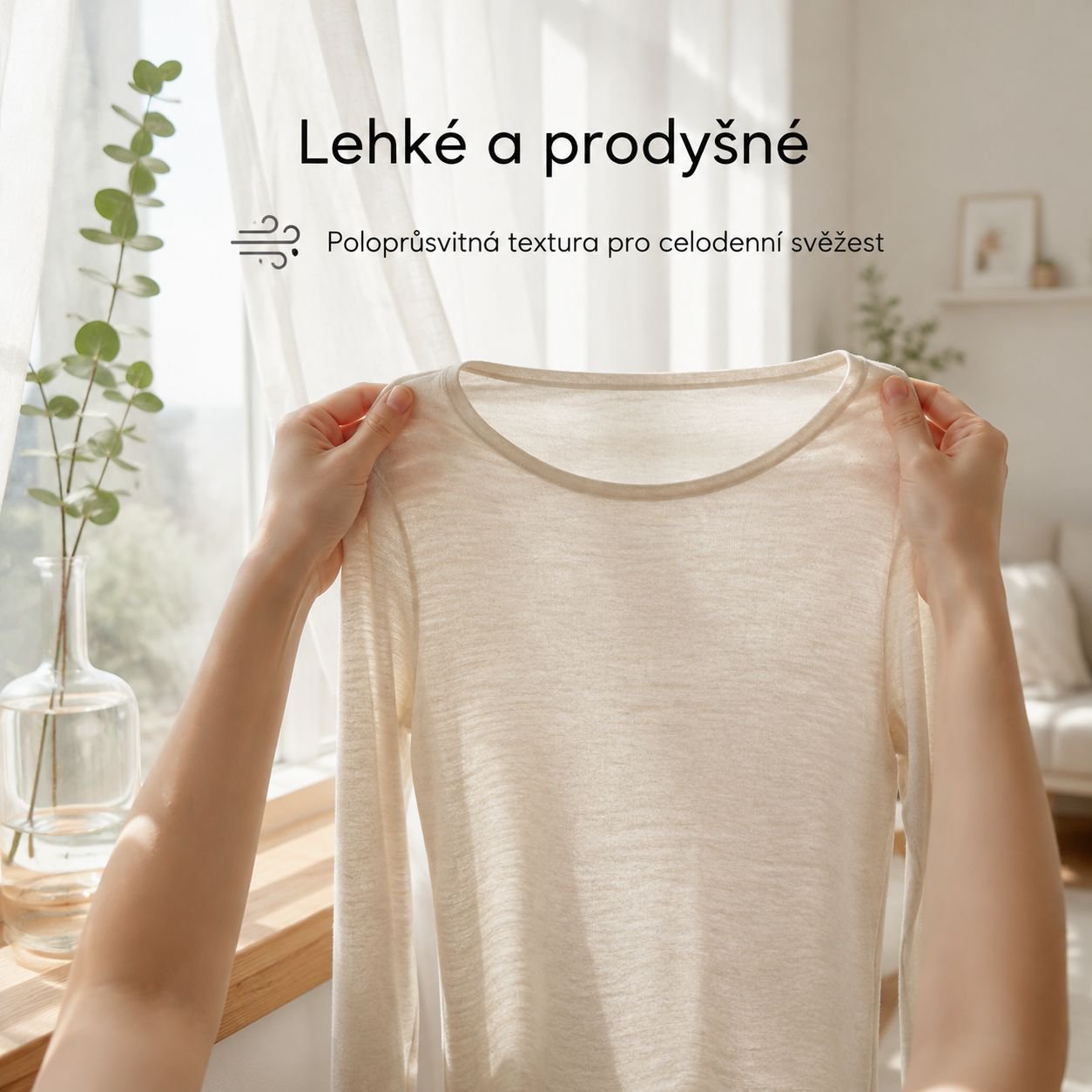 Dámská sada: vesta s U výstřihem a dlouhý rukáv tričko