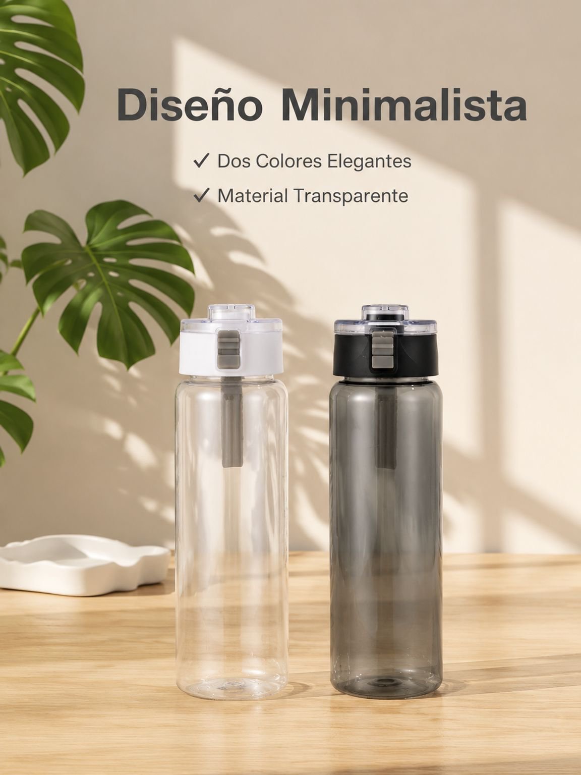 Vaso portátil y simple con colador de té, tapa abatible y plástico resistente a altas temperaturas