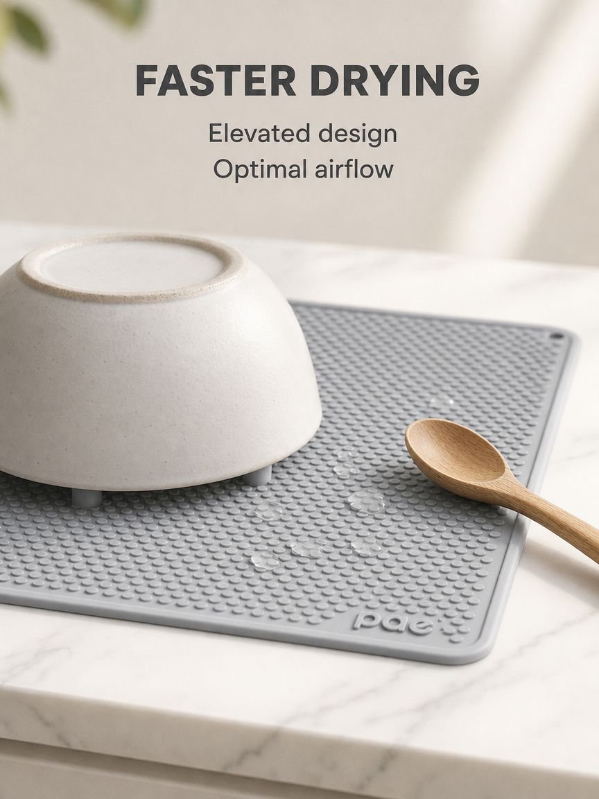 Non-slip storage mat organizing cleaning supplies
