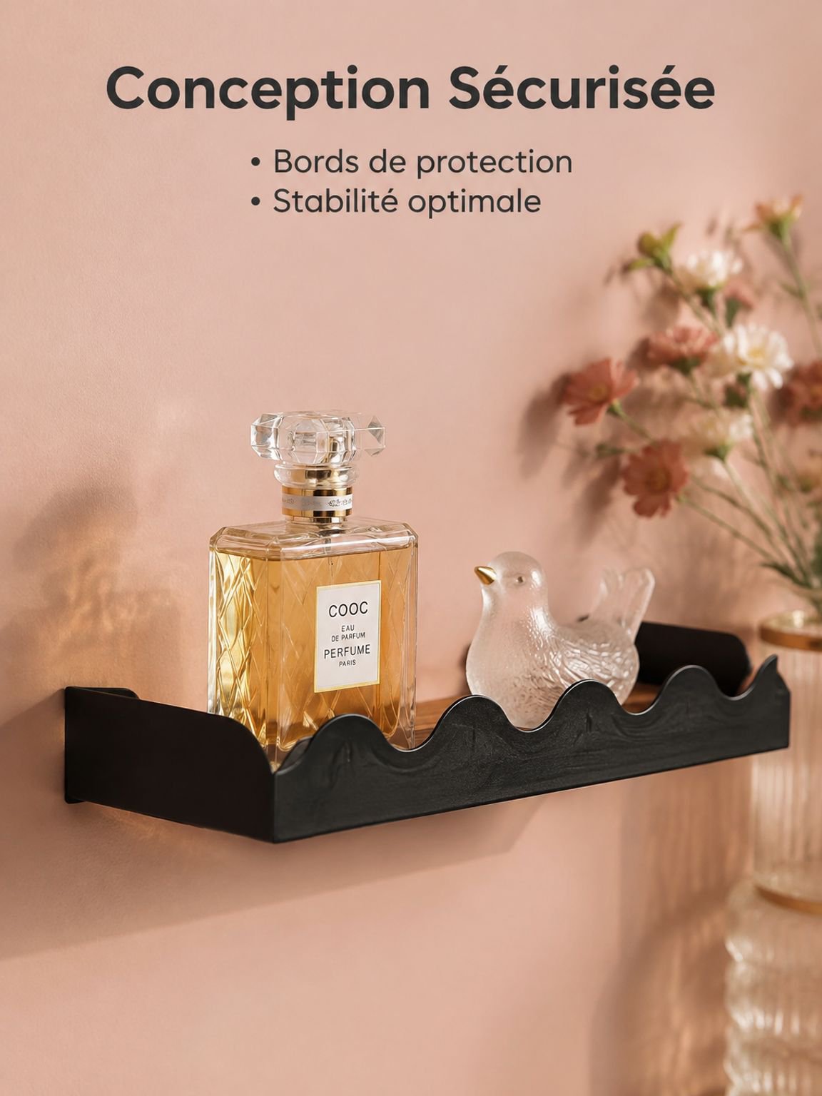 Lot de 4 étagères murales décoratives et de rangement pour salon
