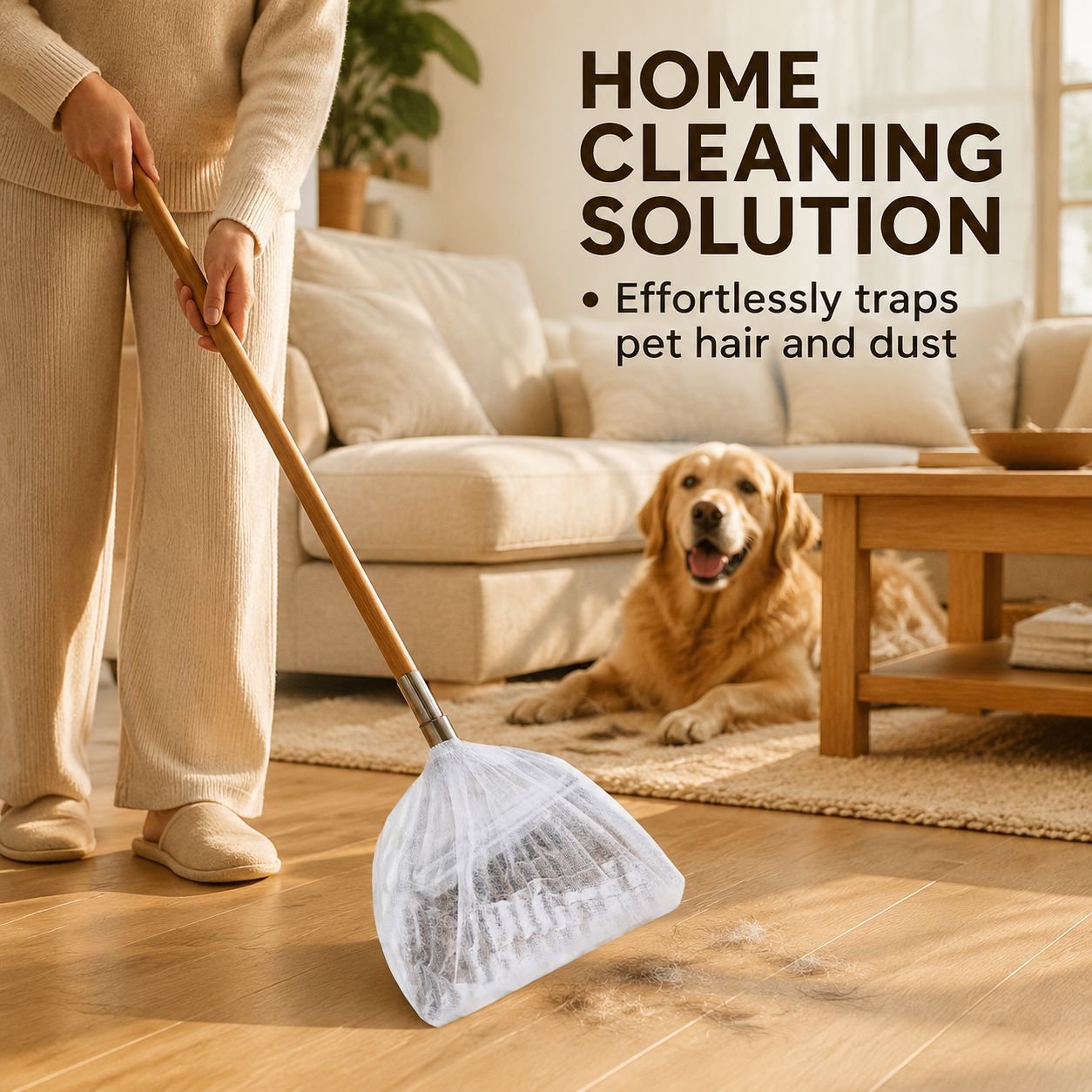 Disposable broom dust cover