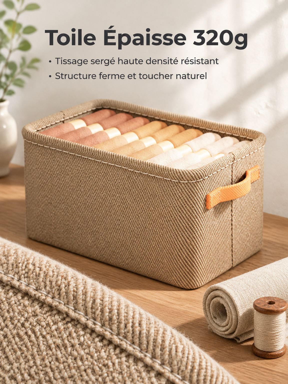Organisateur de vêtements en tissu épais
