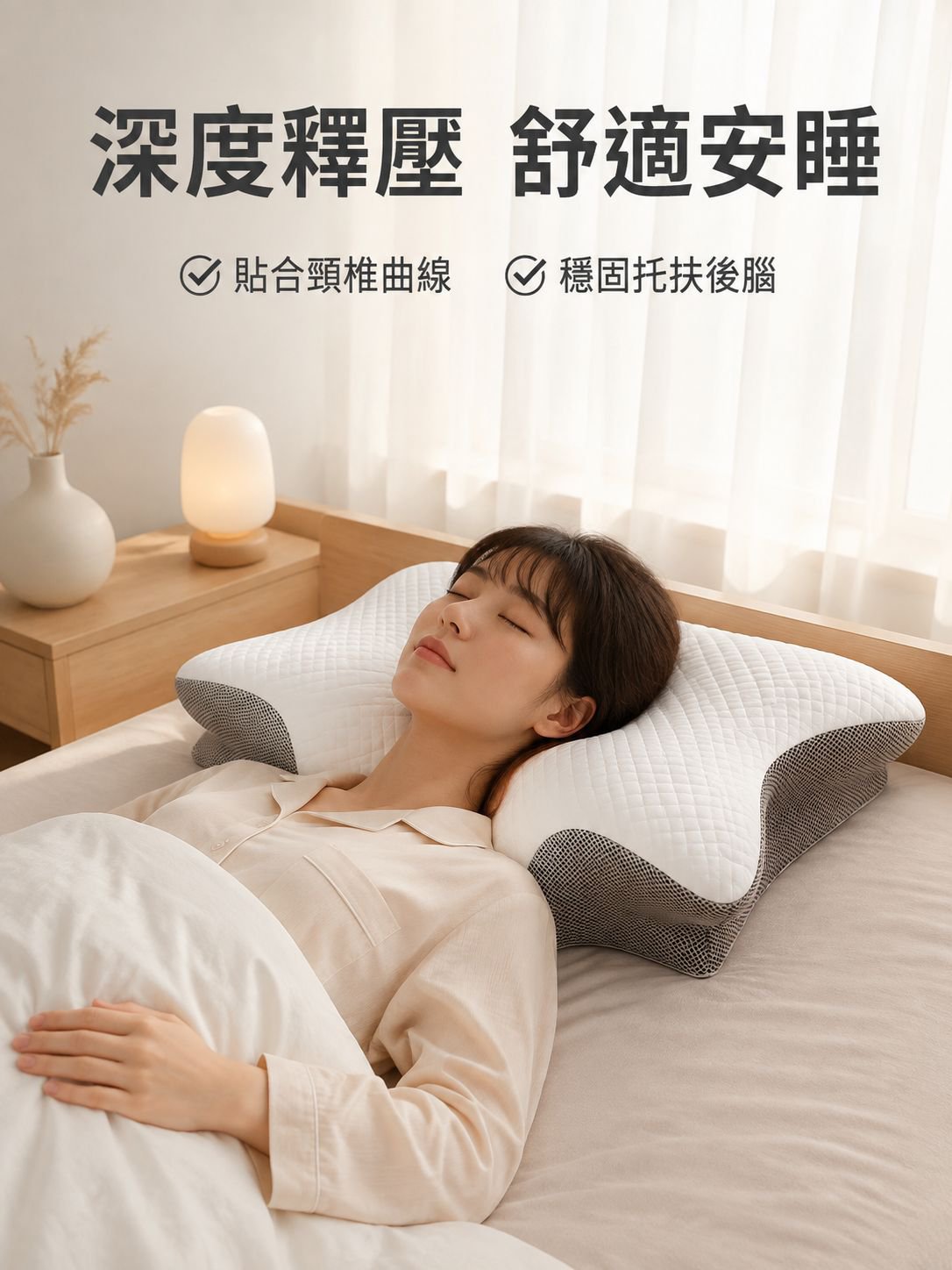 慢回彈壓力蝴蝶枕