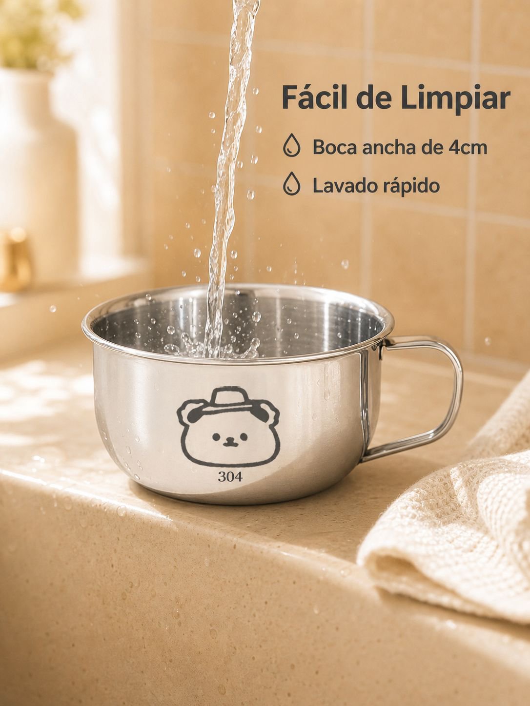 Vaso resistente a caídas y golpes para niños