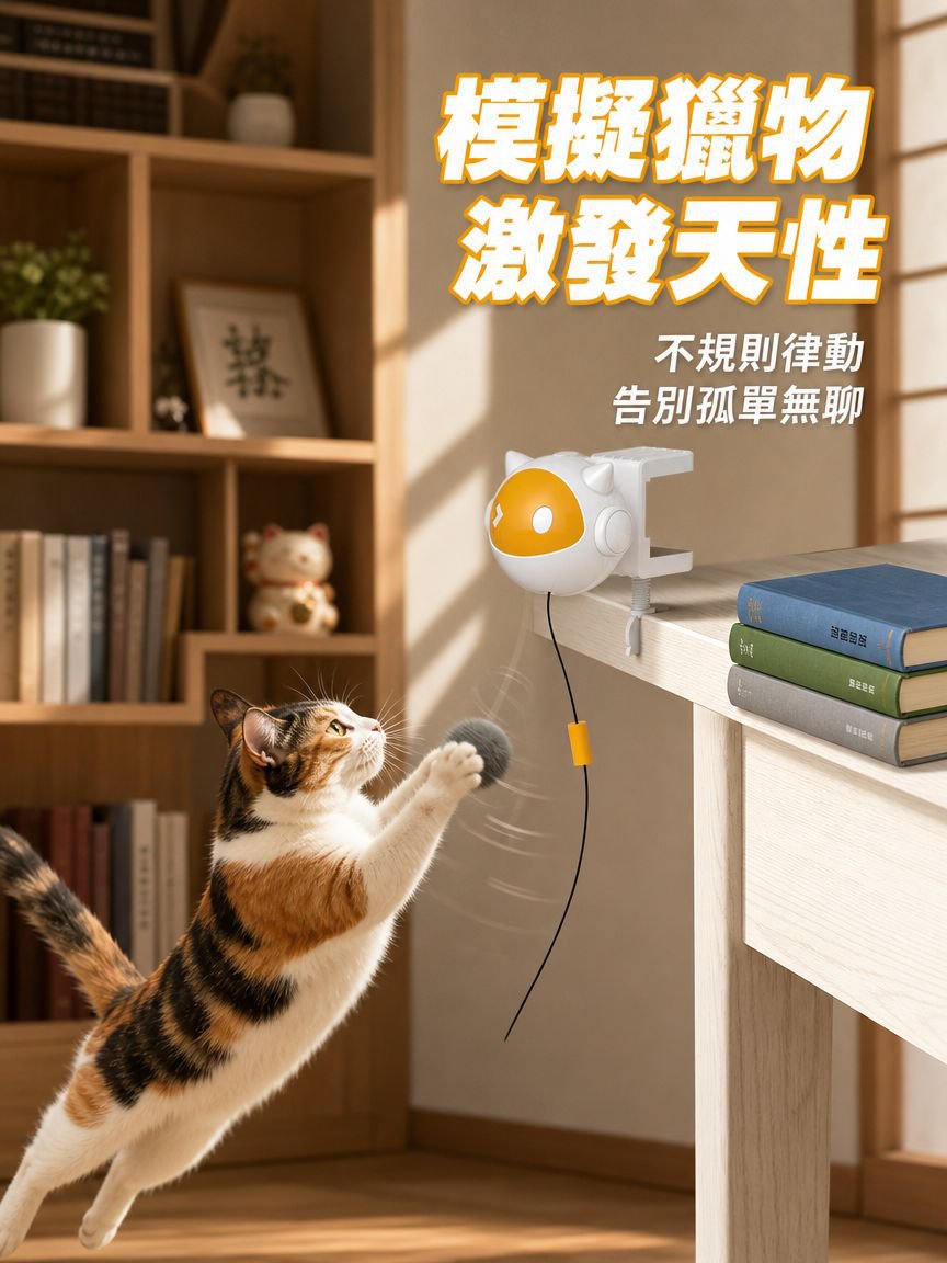 智能升降互動貓球玩具