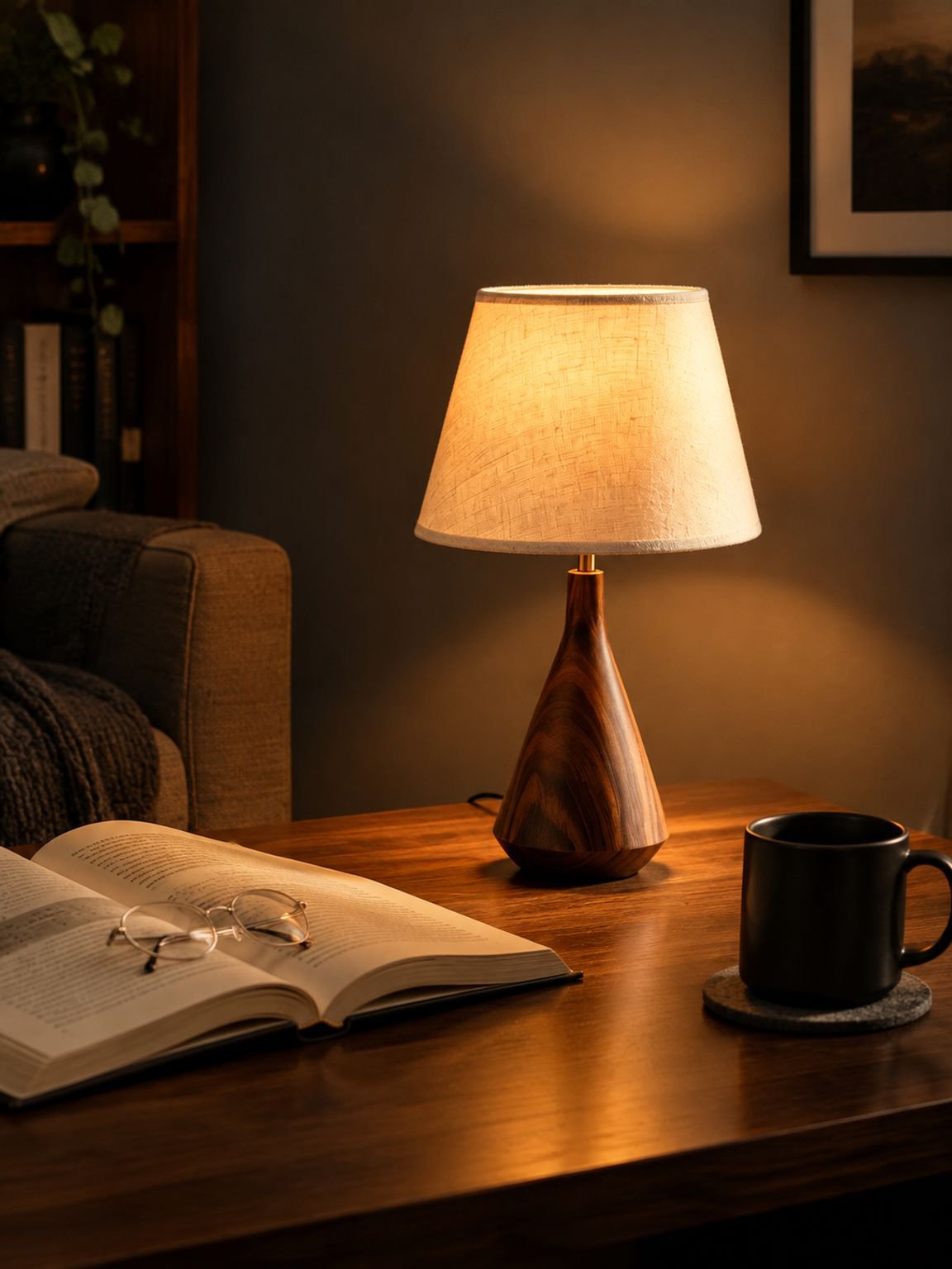 Vintage Wabi-Sabi Stil Nachttischlampe