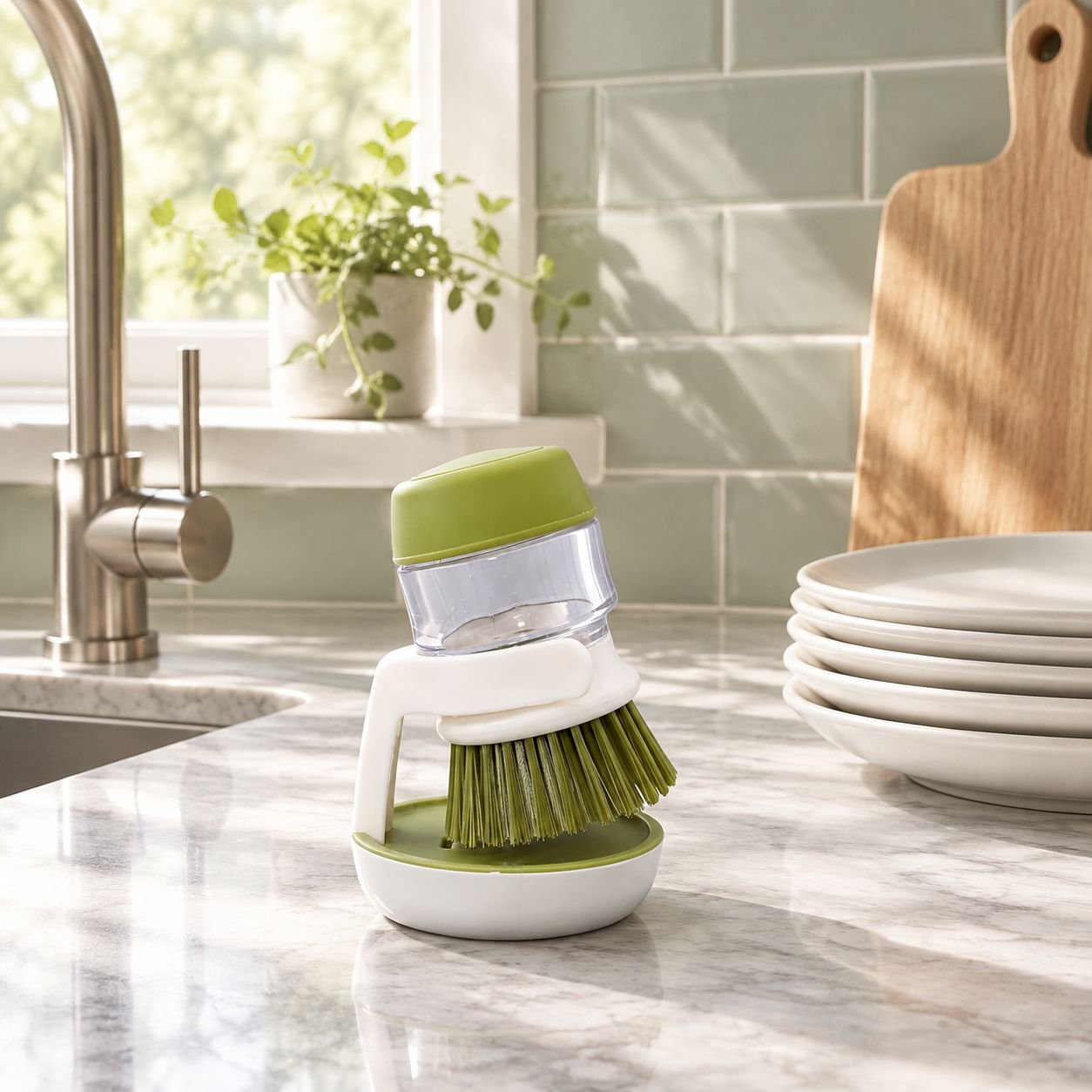 Automatic Soap Dispensing Dish Brush
