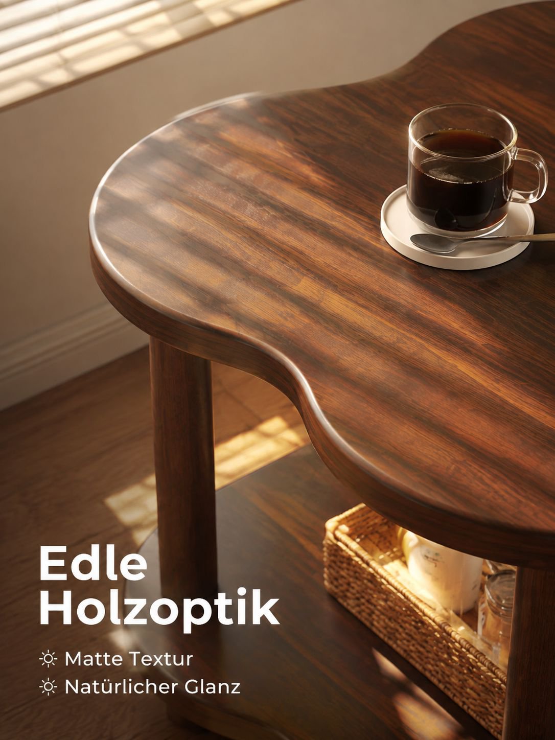 Wohnzimmer mit modernem kleinen Couchtisch
