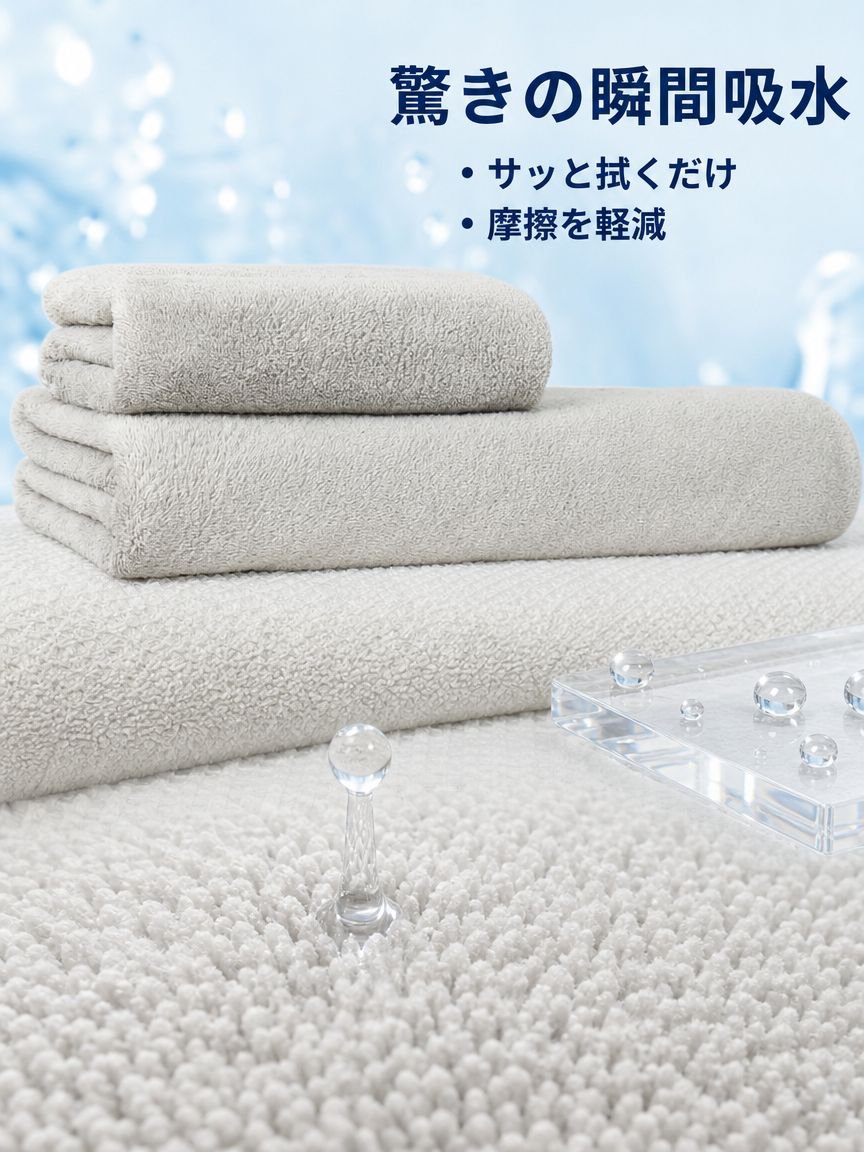 極上の柔らかさのバスタオル