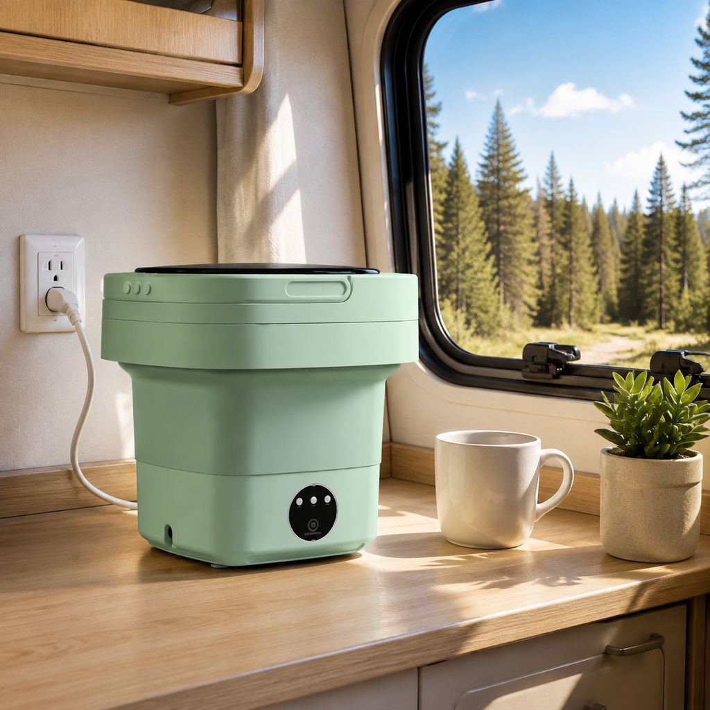 8L Mini Portable Folding Washing Machine front view