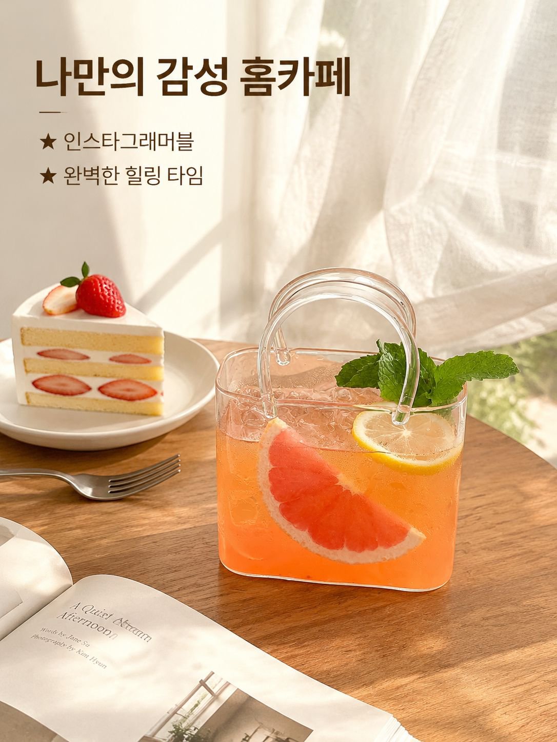 핸드백 모양 유리컵