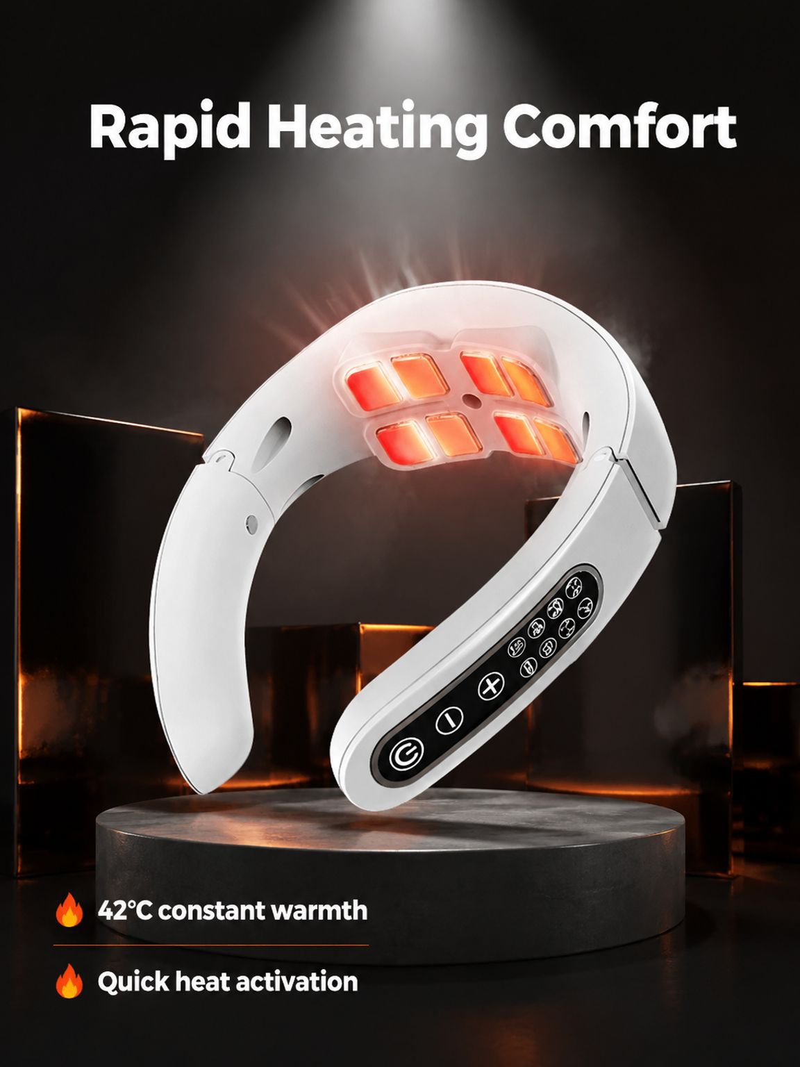Home Smart neck massager close-up of controls