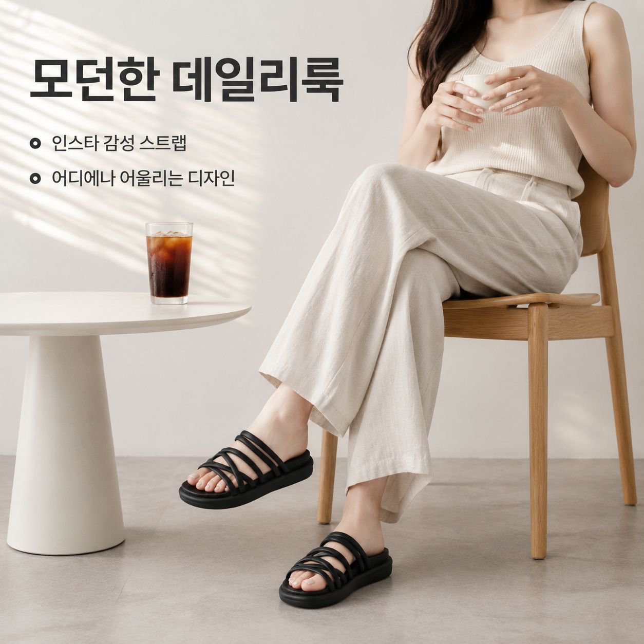 트렌디한 로마 스타일 플랫폼 샌들 여름 신상