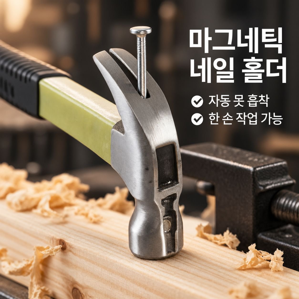 림 보호 기능이 있는 연장형 자석 팁 장도리
