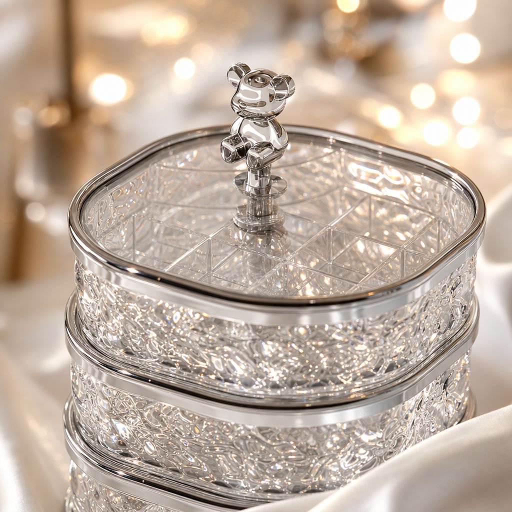 Light Luxury Style Jewelry Organizer Desktop Plastic Multifunctional