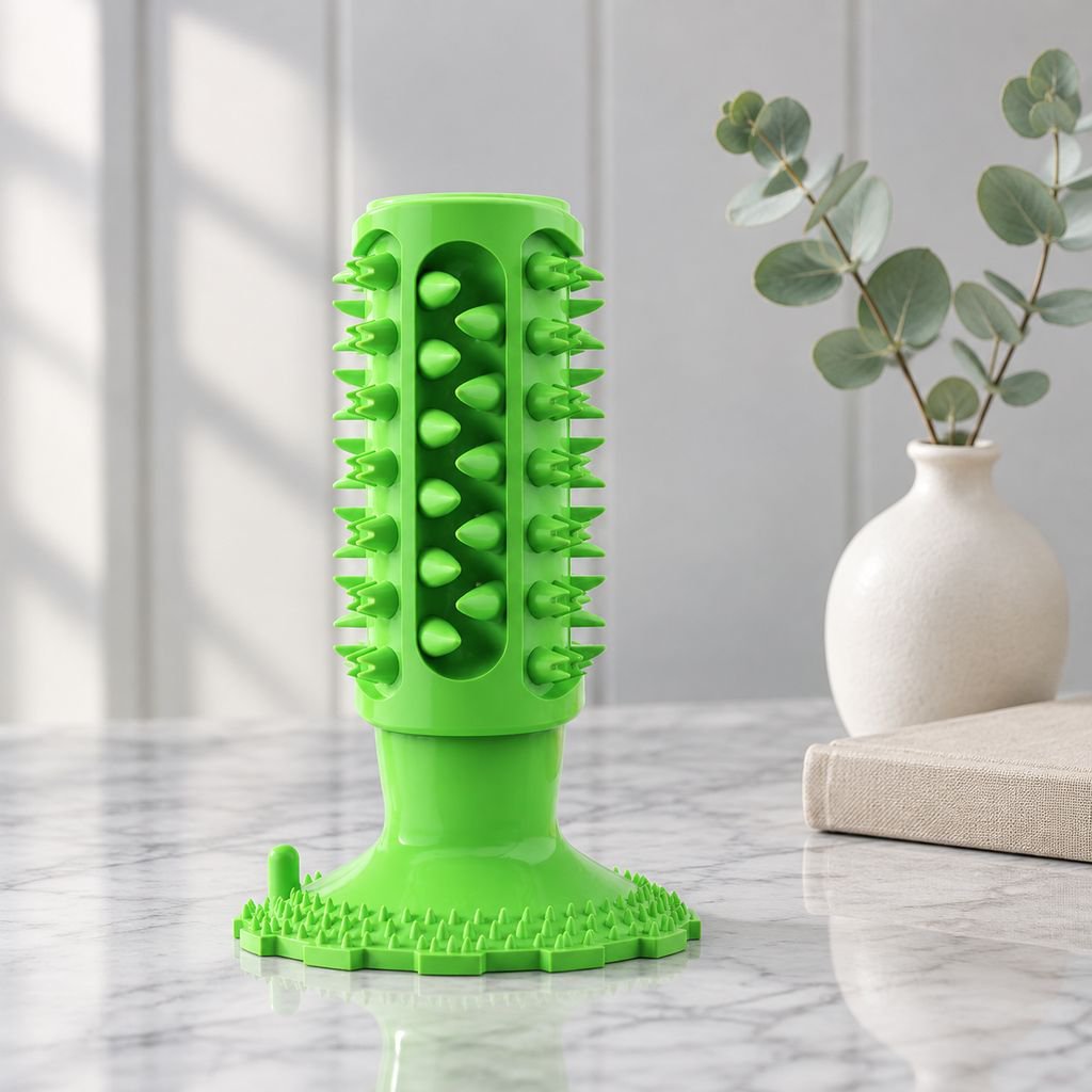 Pet Dog Suction Cup Squeaky Chew Stick, Durable Bite-Resistant Toy