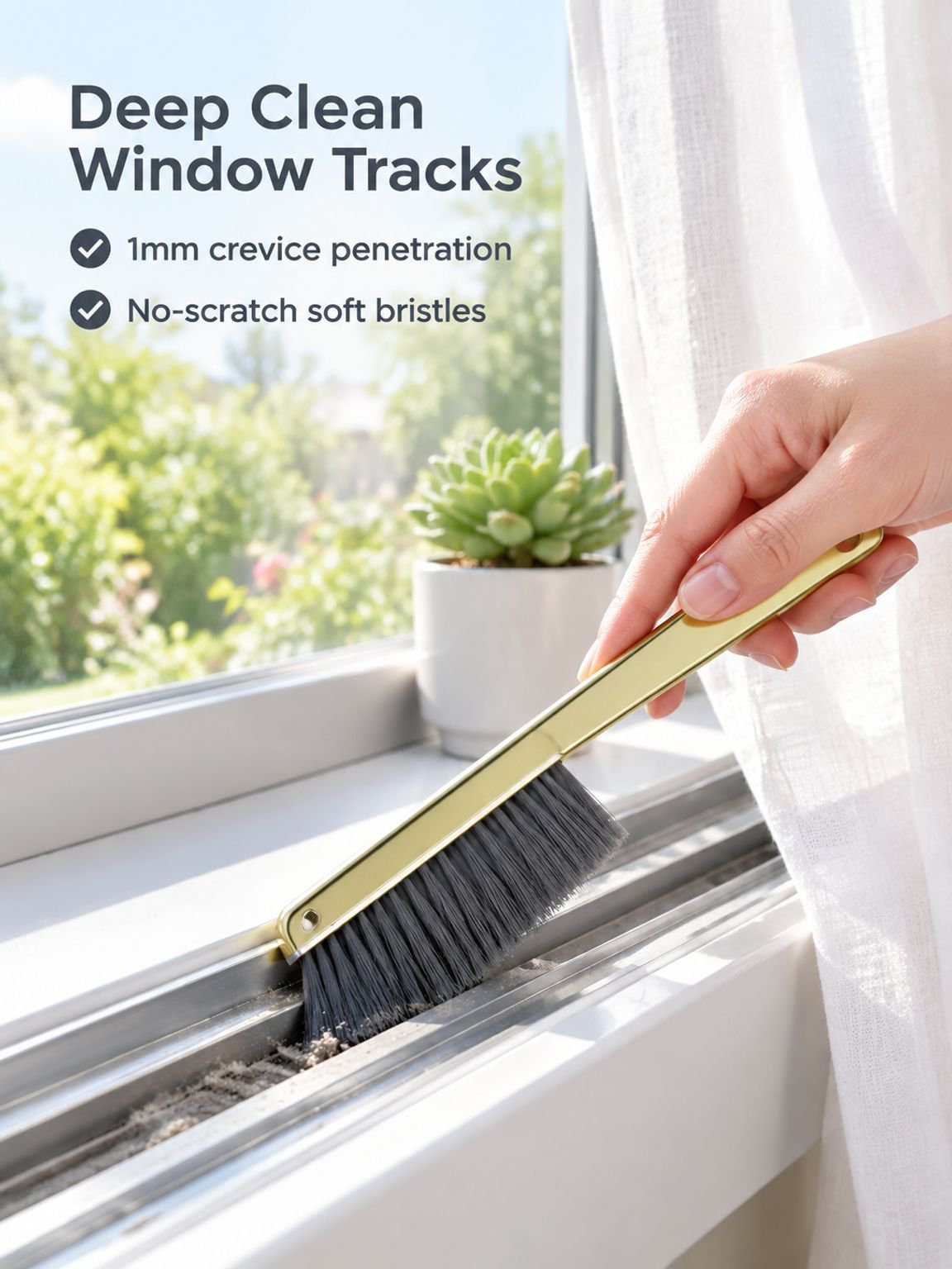 Multi functional perforated dust removal brush